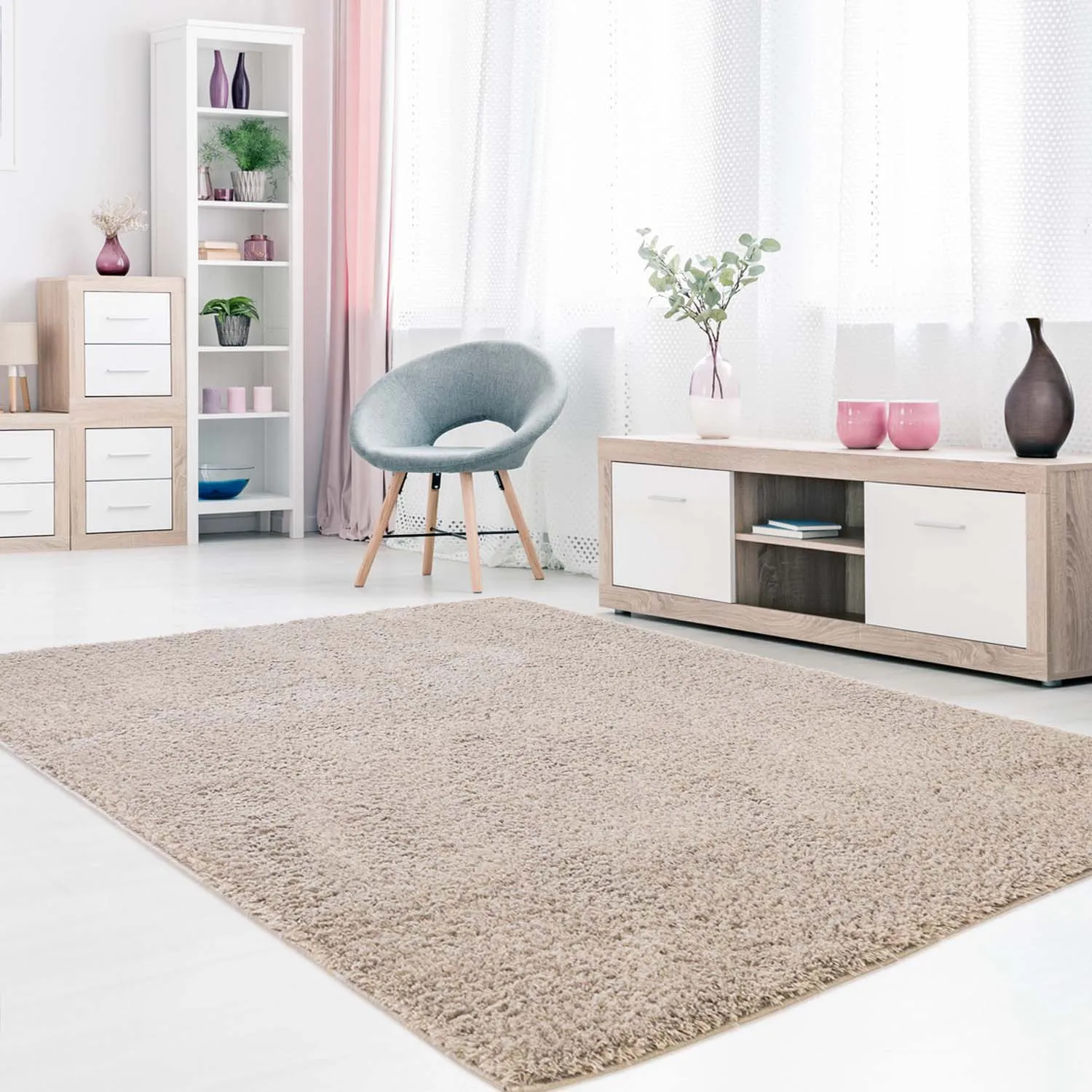 Tapetes felpudos - Soft Shine (bege)