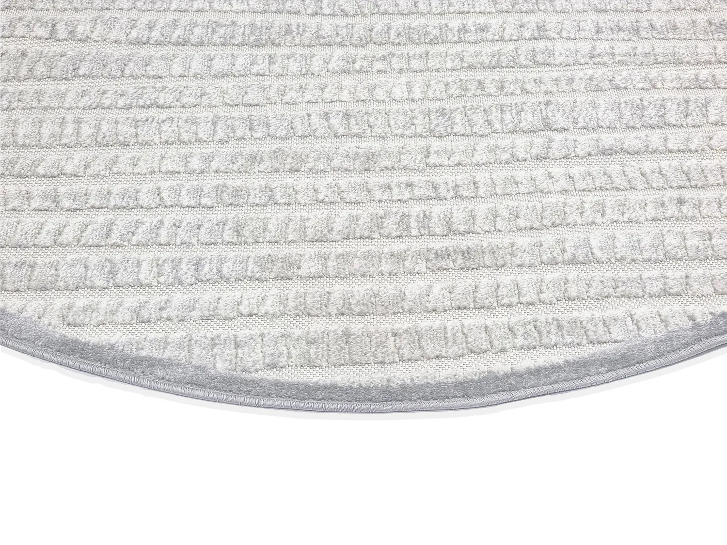Tapete redondo - Indoor/Outdoor Kendall (cream/cinza)