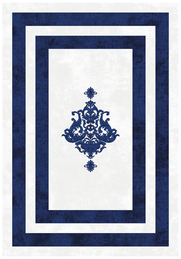 Tapete Wilton - Soros (azul/branco)