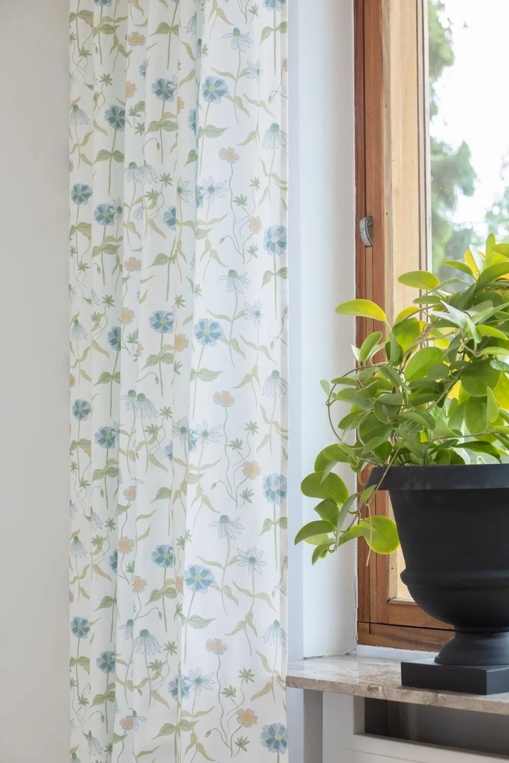 Cortinas - Cortina de algodão Sweetie (azul)