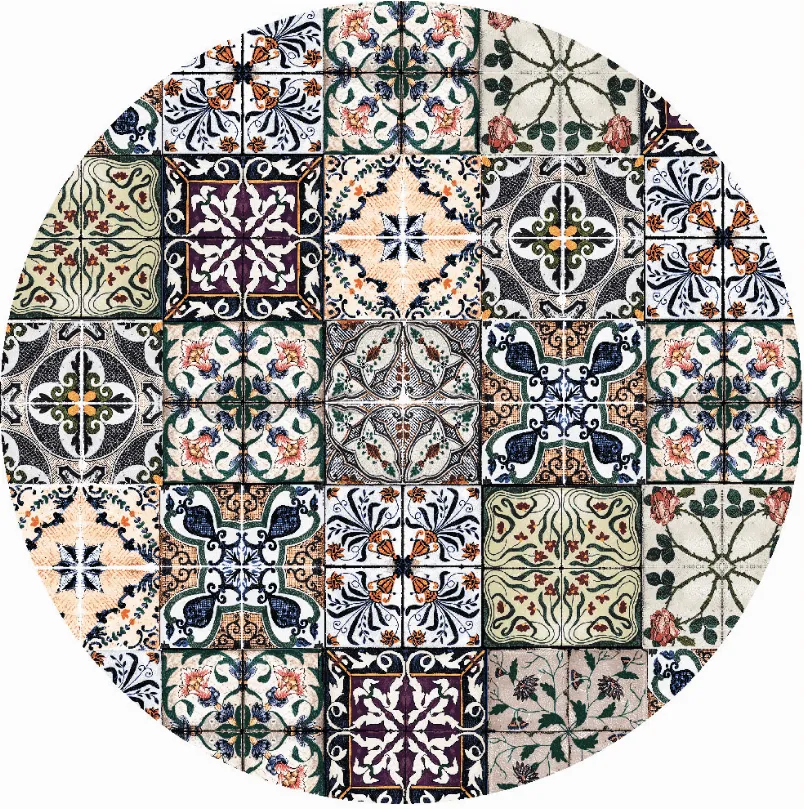 Tapete redondo - Tierra (multicolorido)