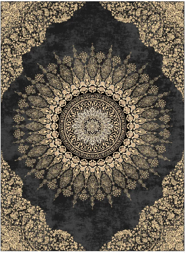 Tapete Wilton - Sandrigo (preto/dourado)