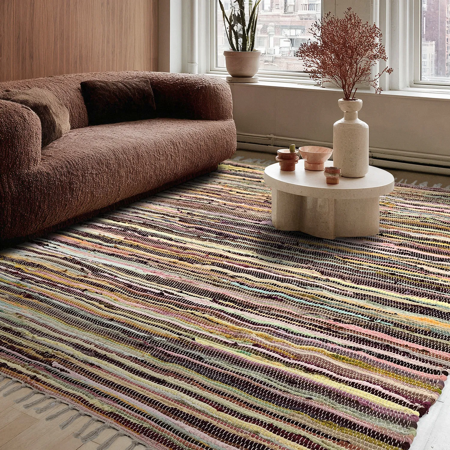 Tapete de retalhos - Happy (amarelo/multi)