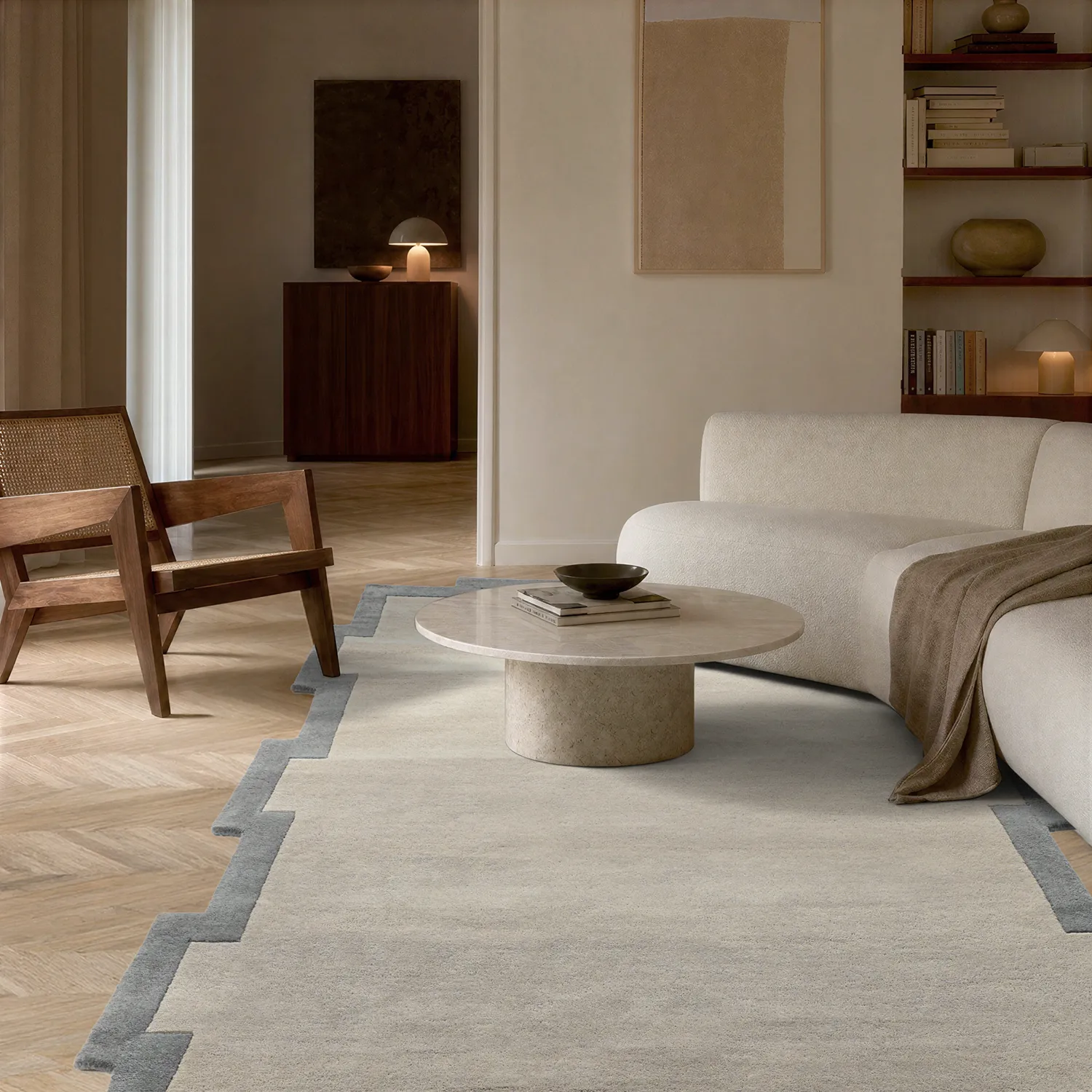 Tapete de lã - Agra Hand Tufted Wool Premium (cinza)