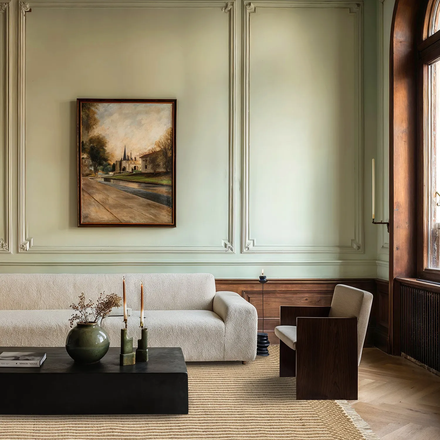 Tapete de lã - Arbil (bege/branco)