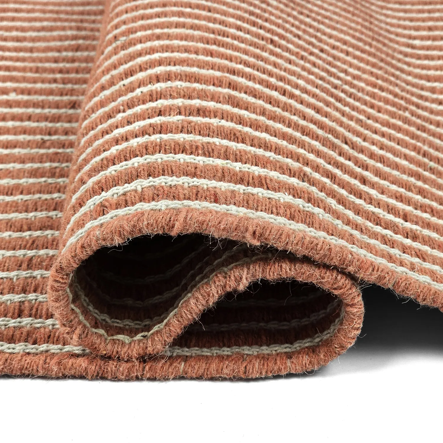 Tapete de lã - Arbil (terracota/branco)