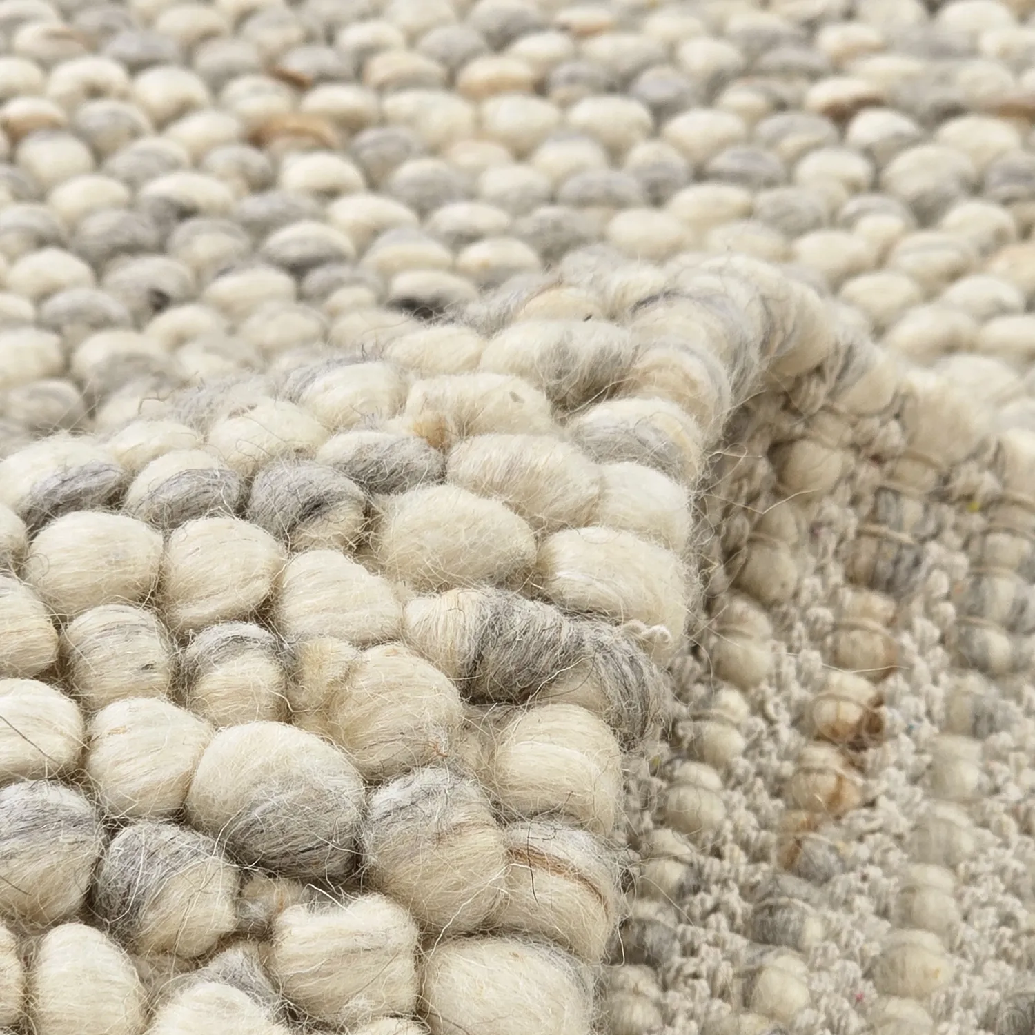 Tapete de lã - Avafors Wool Bubble (cinza/bege)