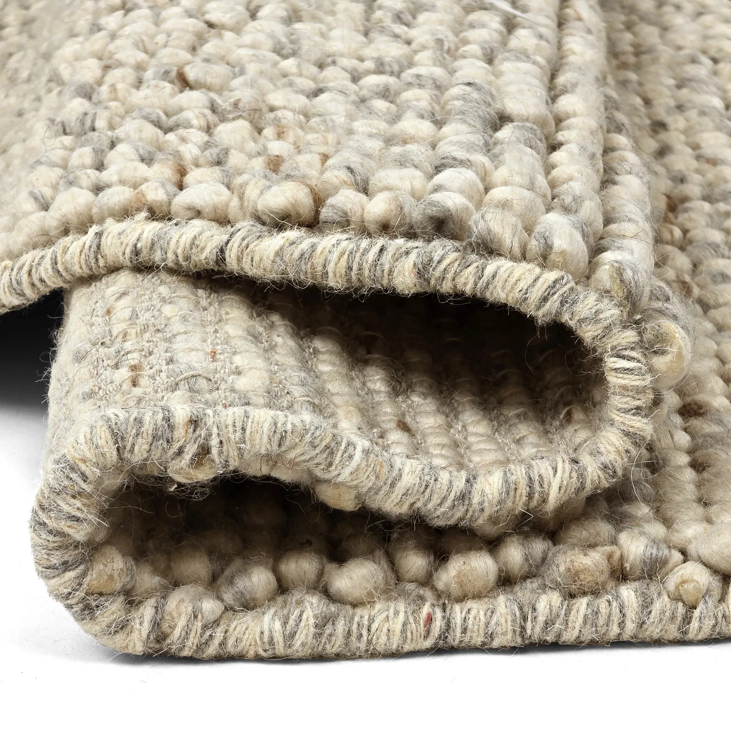 Tapete redondo - Avafors Wool Bubble (cinza/bege)