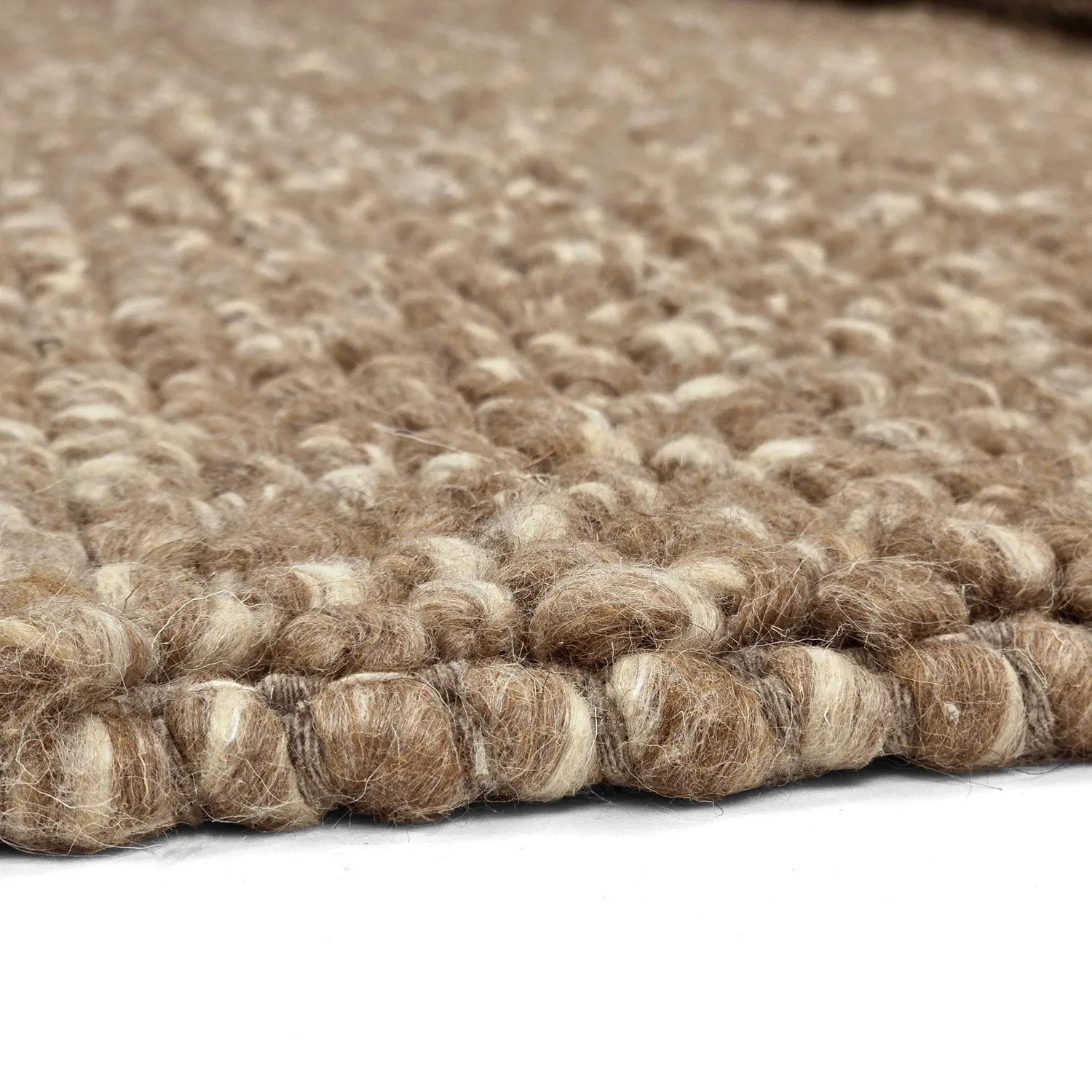 Tapete de lã - Avafors Wool Bubble (marrom claro/branco)