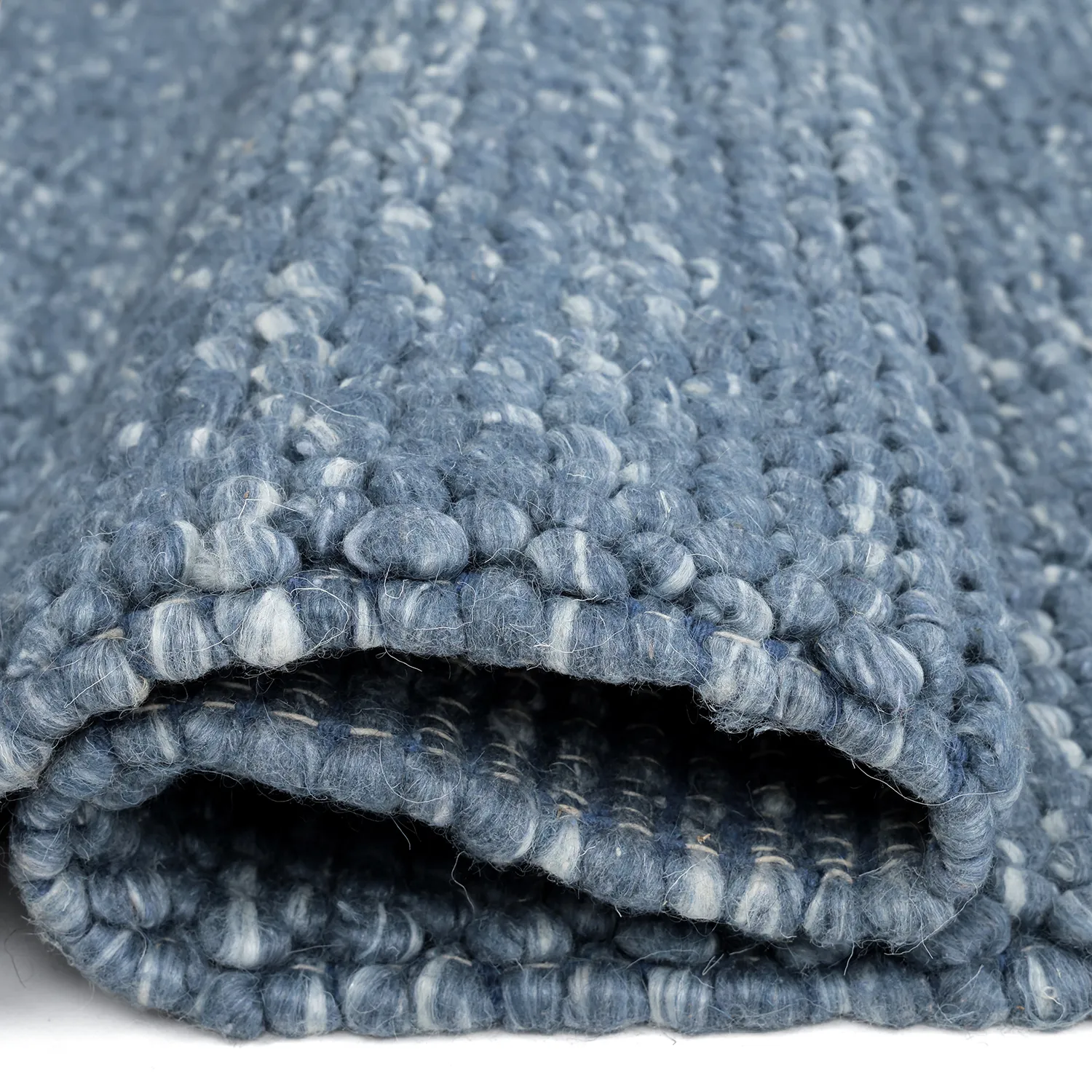 Tapete de lã - Avafors Wool Bubble (azul-marinho/creme)