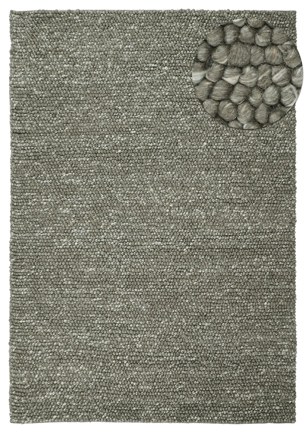 Tapete de lã - Avafors Wool Bubble (verde musgo/creme)