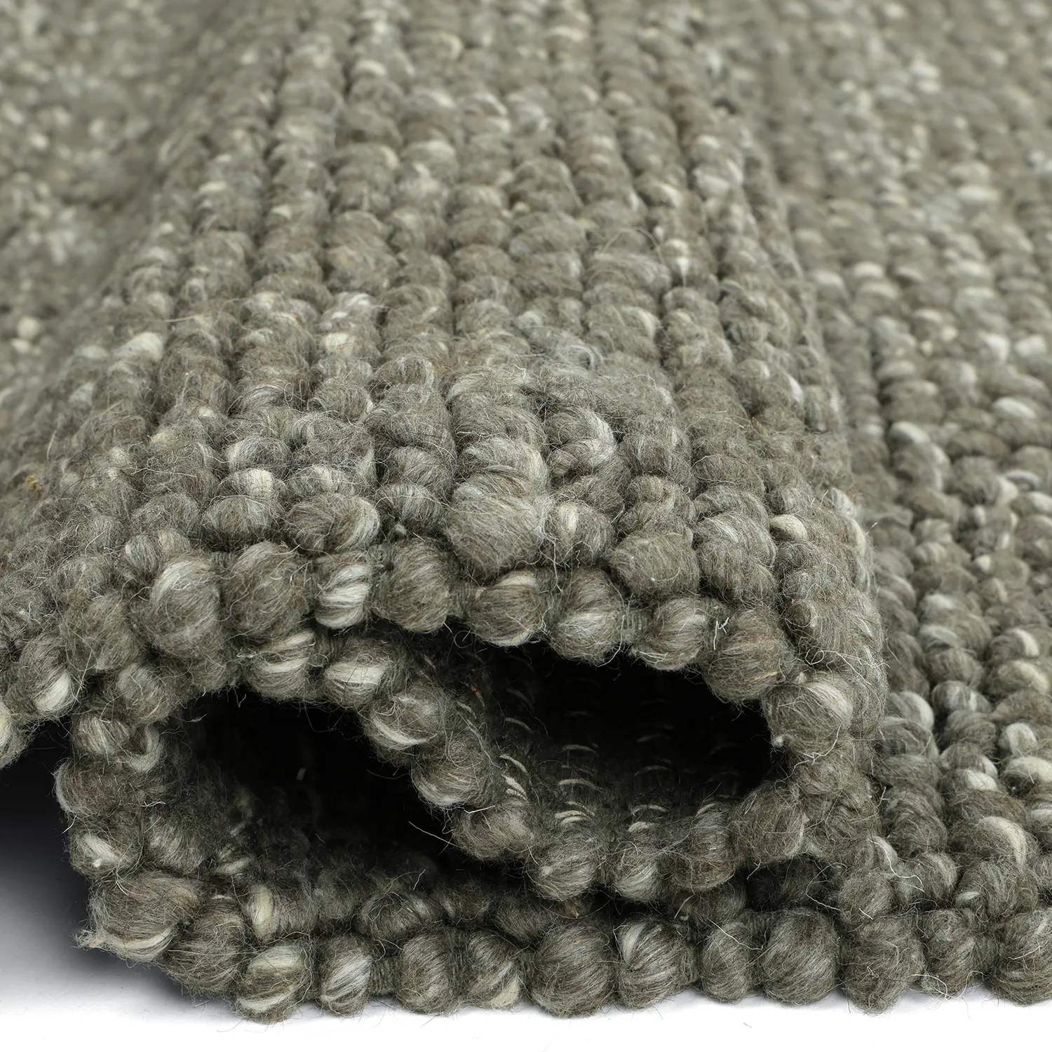 Tapete de lã - Avafors Wool Bubble (verde musgo/creme)