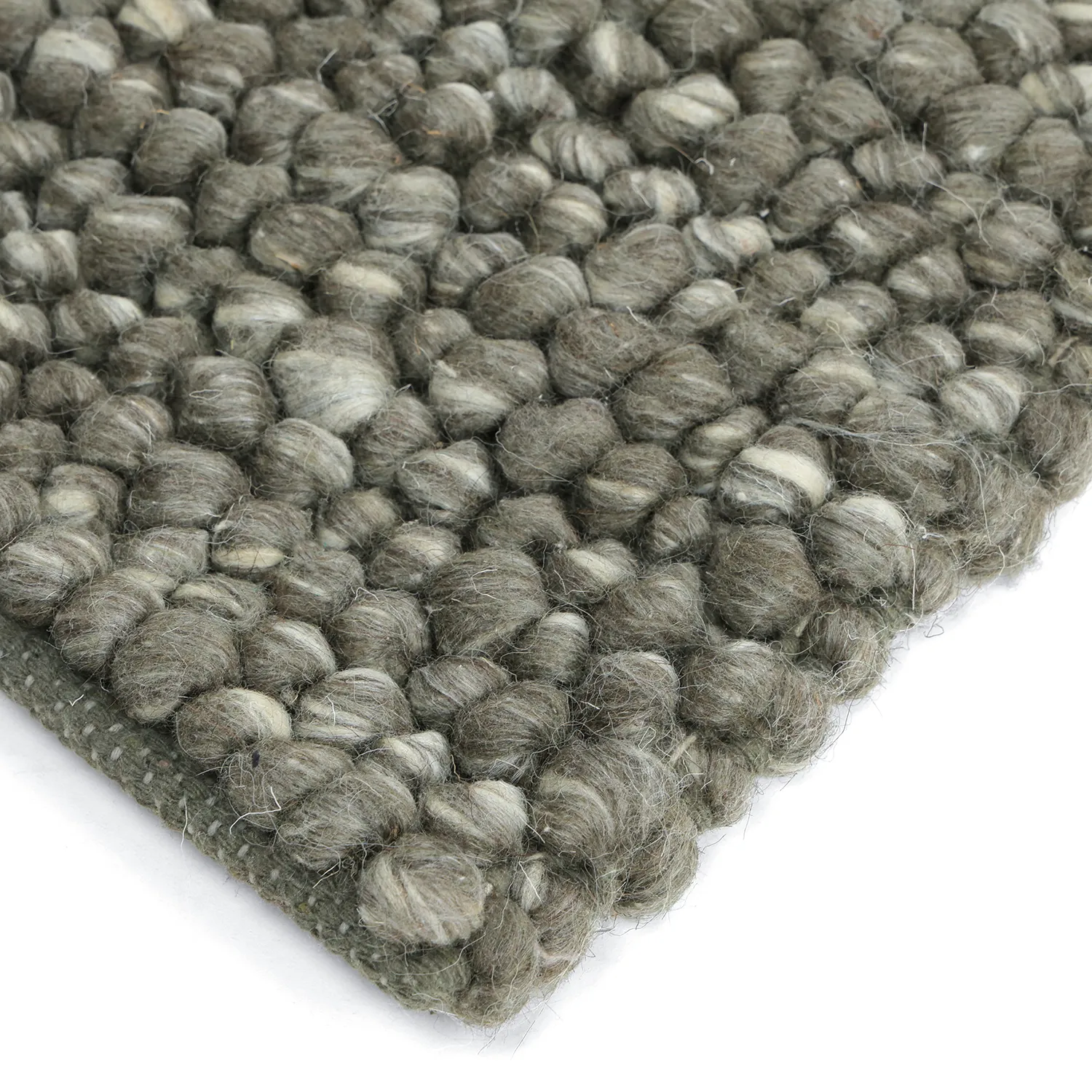 Tapete de lã - Avafors Wool Bubble (verde musgo/creme)