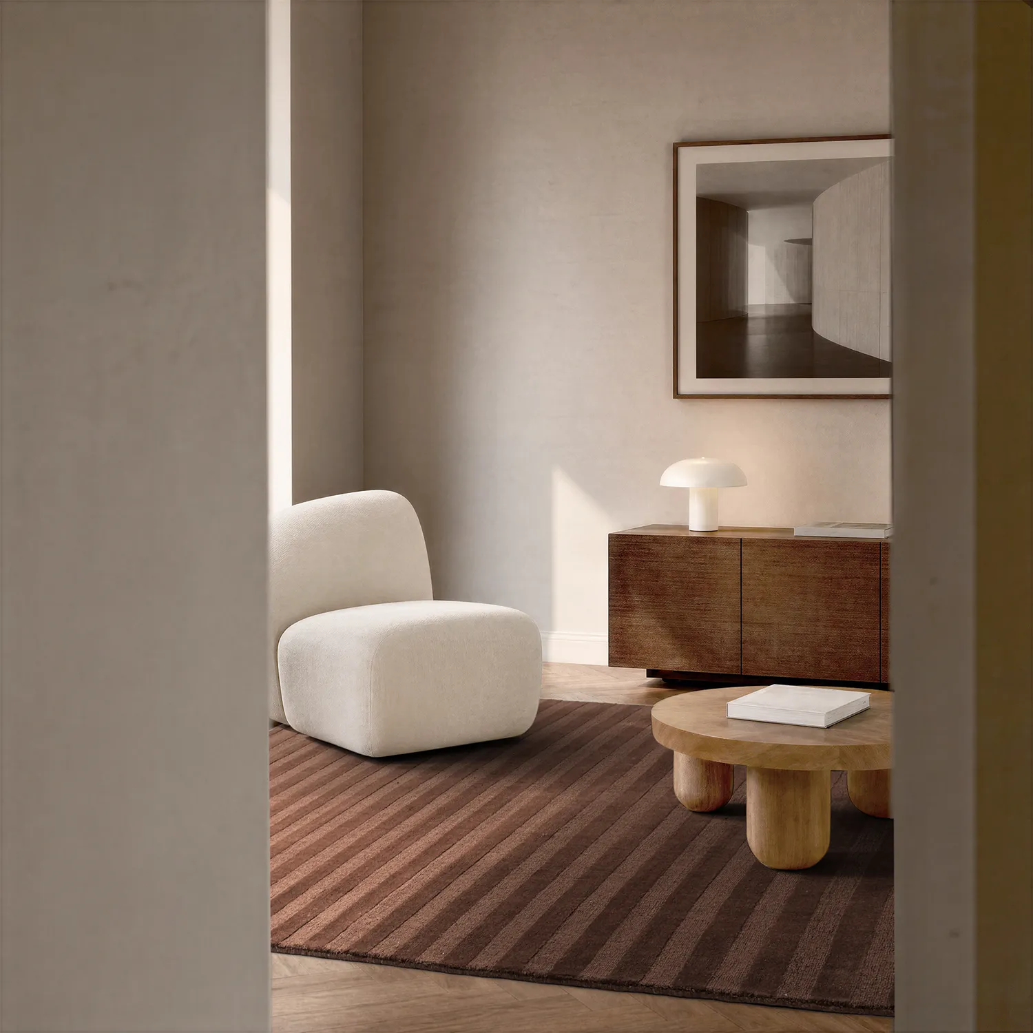 Tapete de lã - Brenta Handloom Wool Premium (marrom)