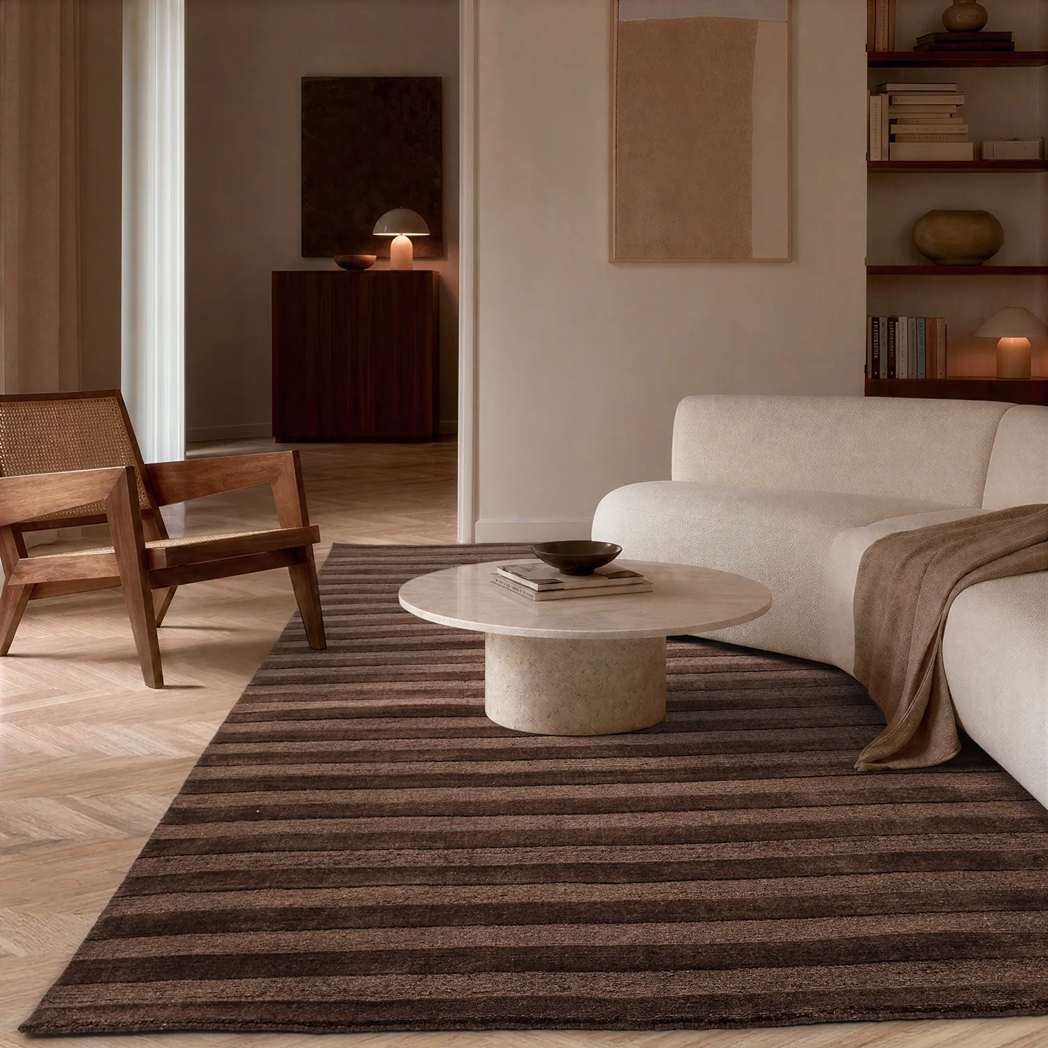 Tapete de lã - Brenta Handloom Wool Premium (marrom)