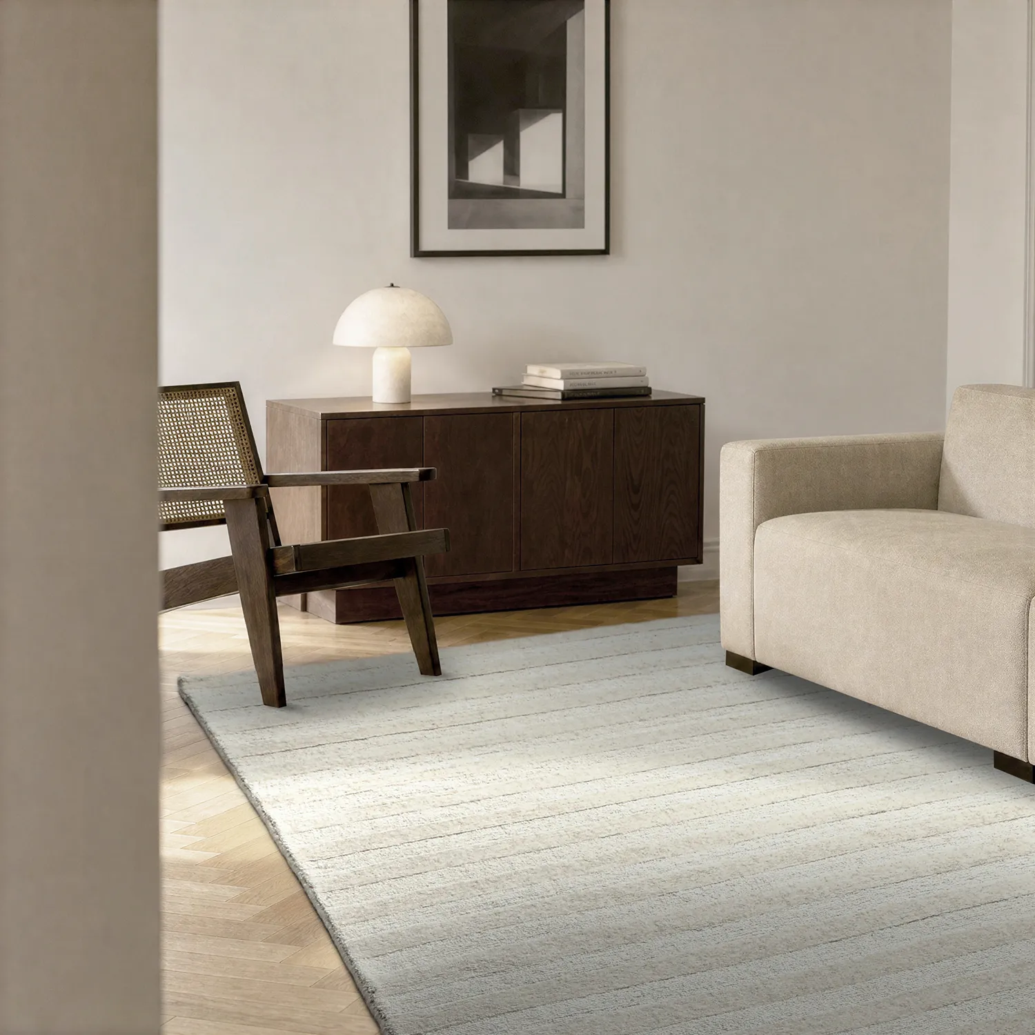 Tapete de lã - Brenta Handloom Wool Premium (creme)