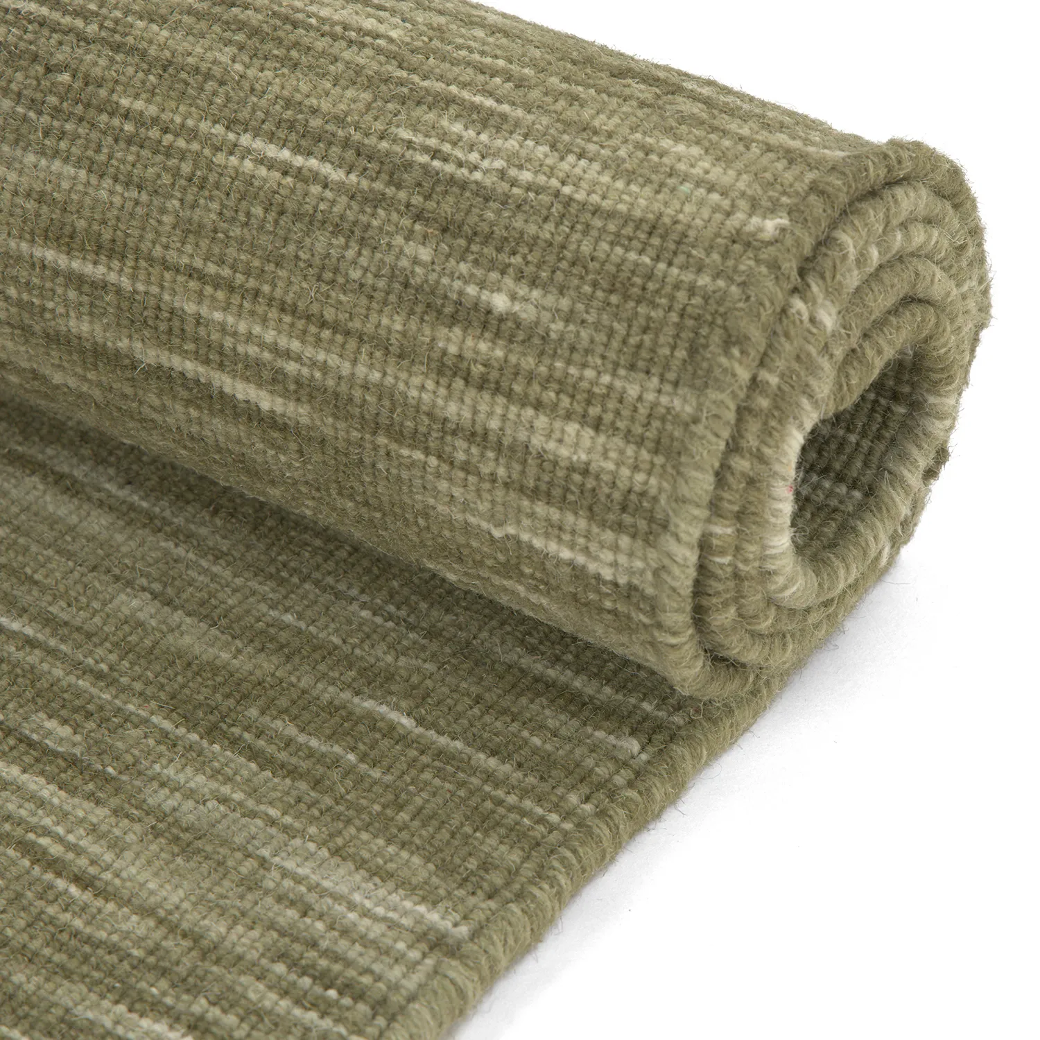 Tapete de lã - Charonne Flat Handloom Wool Premium (verde)
