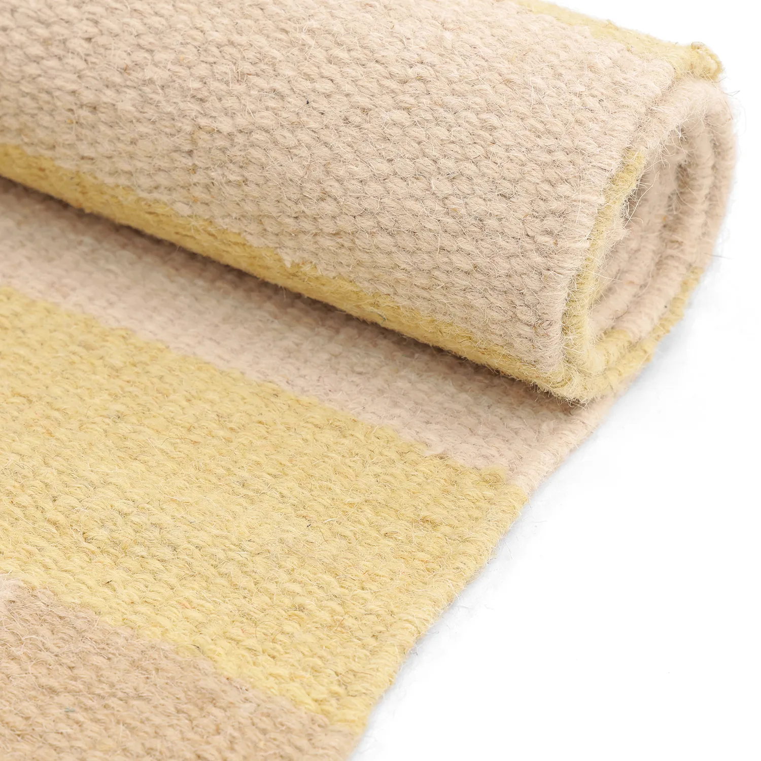 Tapete de lã - Covilha (creme/bege/amarelo claro)