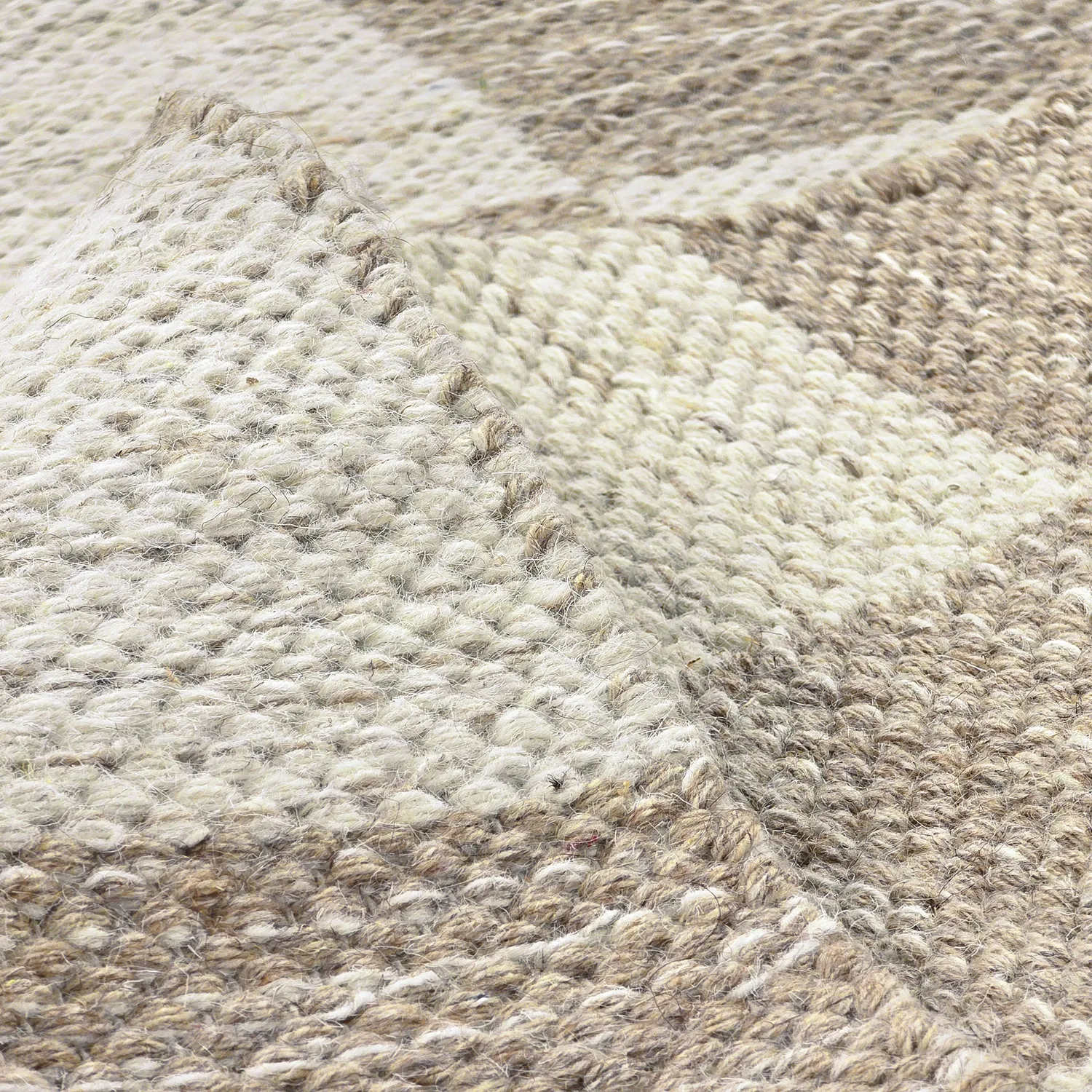 Tapete de lã - Dundee (bege/branco)