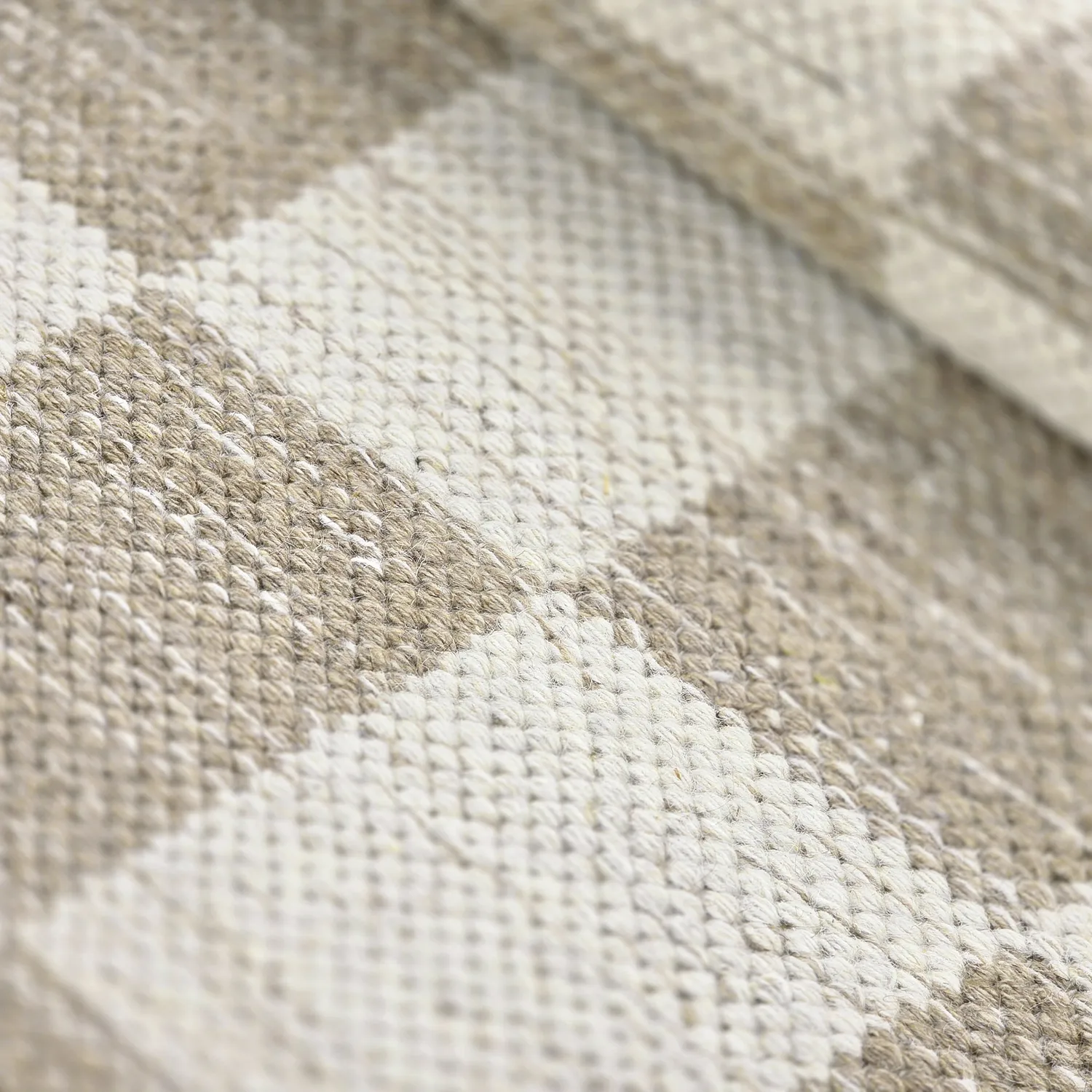 Tapete de lã - Dundee (bege/branco)