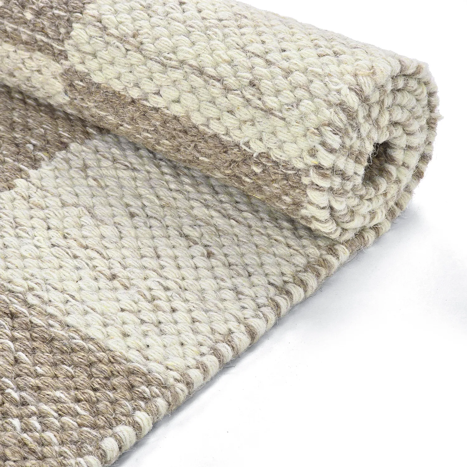 Tapete de lã - Dundee (bege/branco)