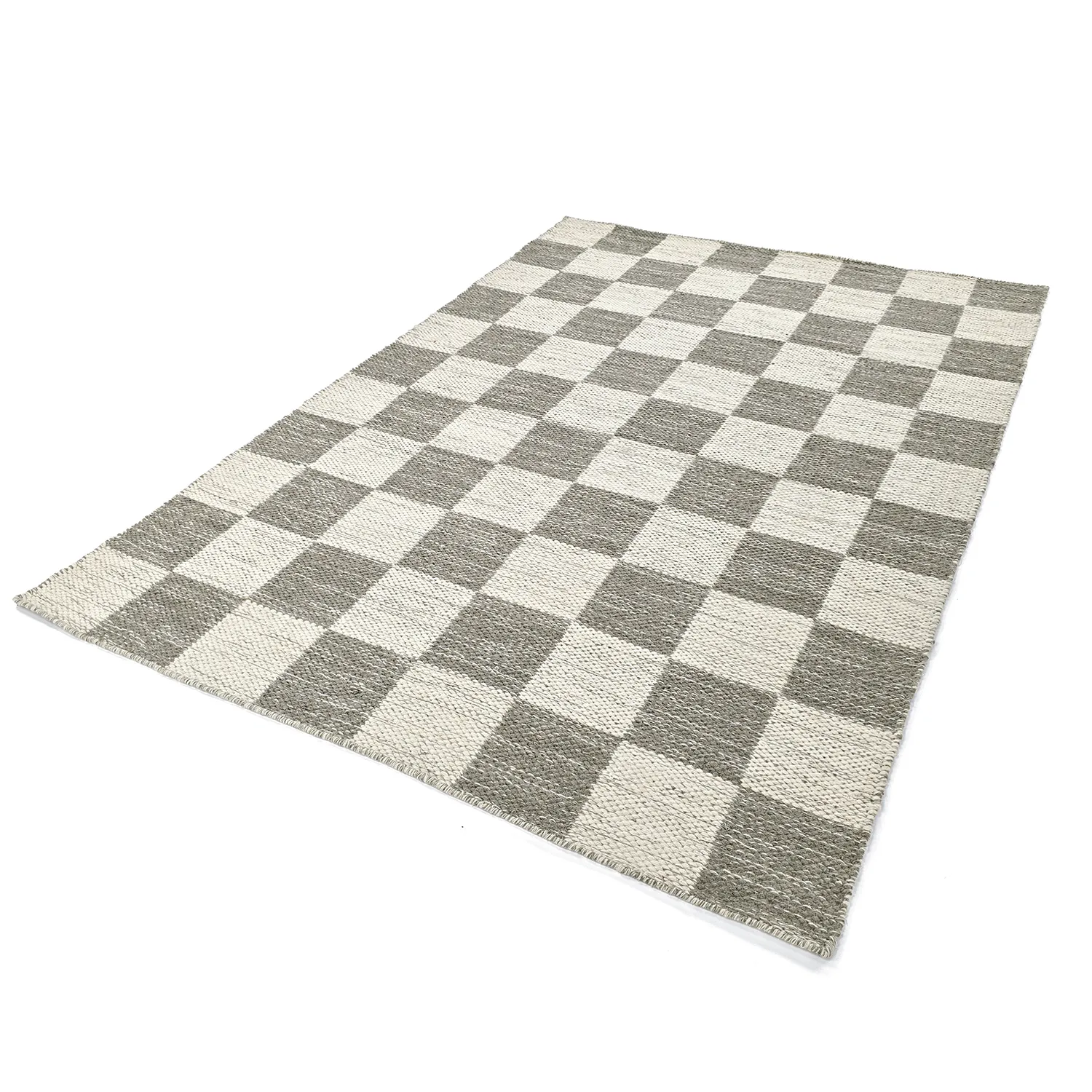 Tapete de lã - Dundee (cinza/branco)