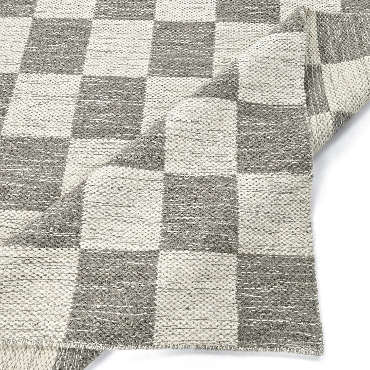 Tapete de lã - Dundee (cinza/branco)