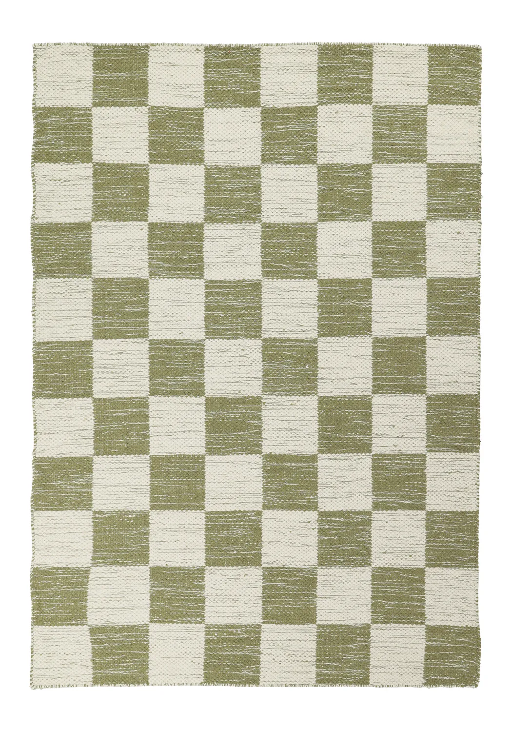 Tapete de lã - Dundee (verde/branco)