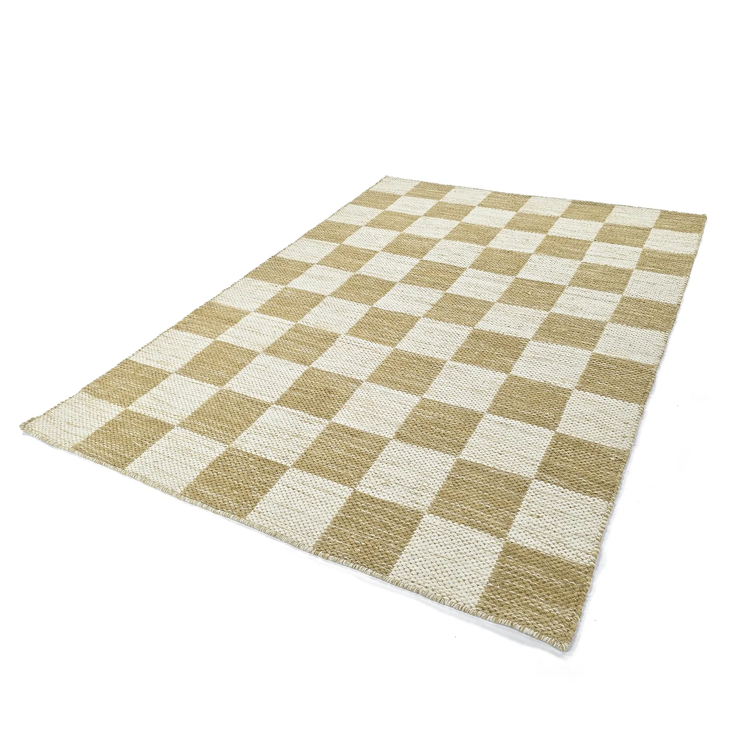 Tapete de lã - Dundee (amarelo/branco)