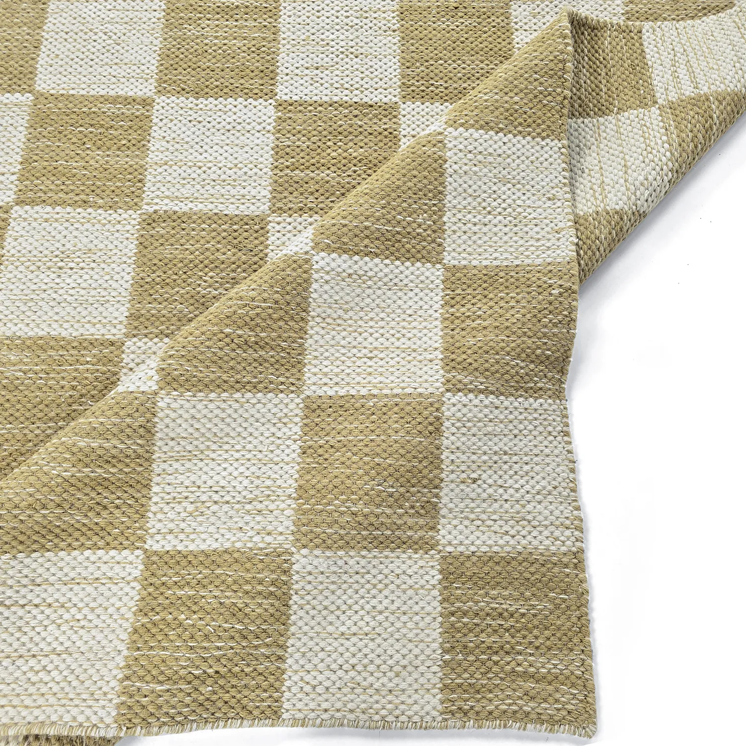 Tapete de lã - Dundee (amarelo/branco)