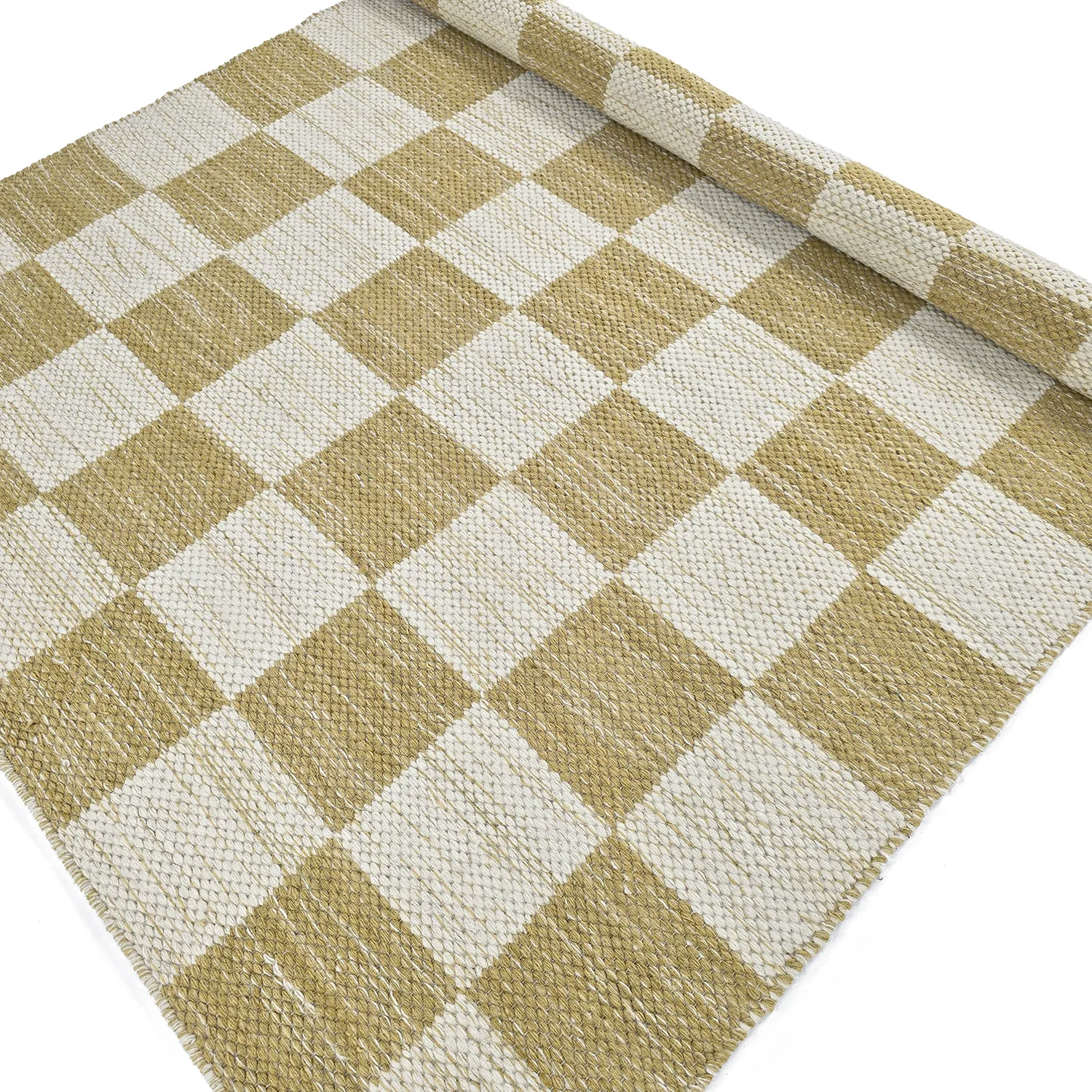 Tapete de lã - Dundee (amarelo/branco)