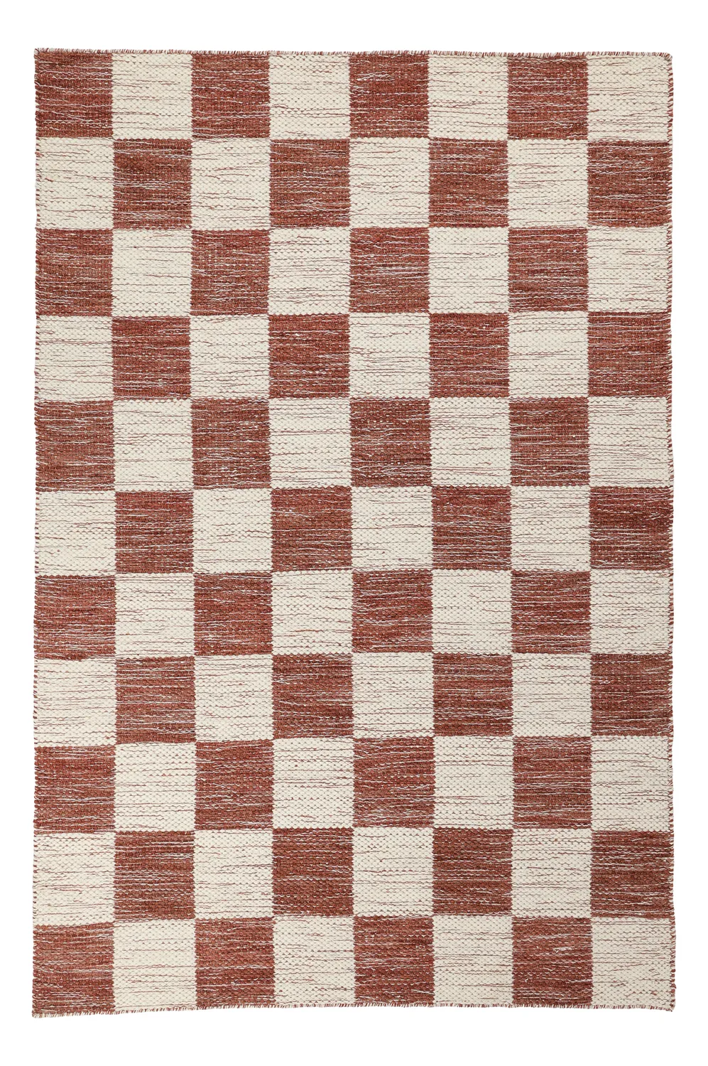 Tapete de lã - Dundee (vermelho/branco)