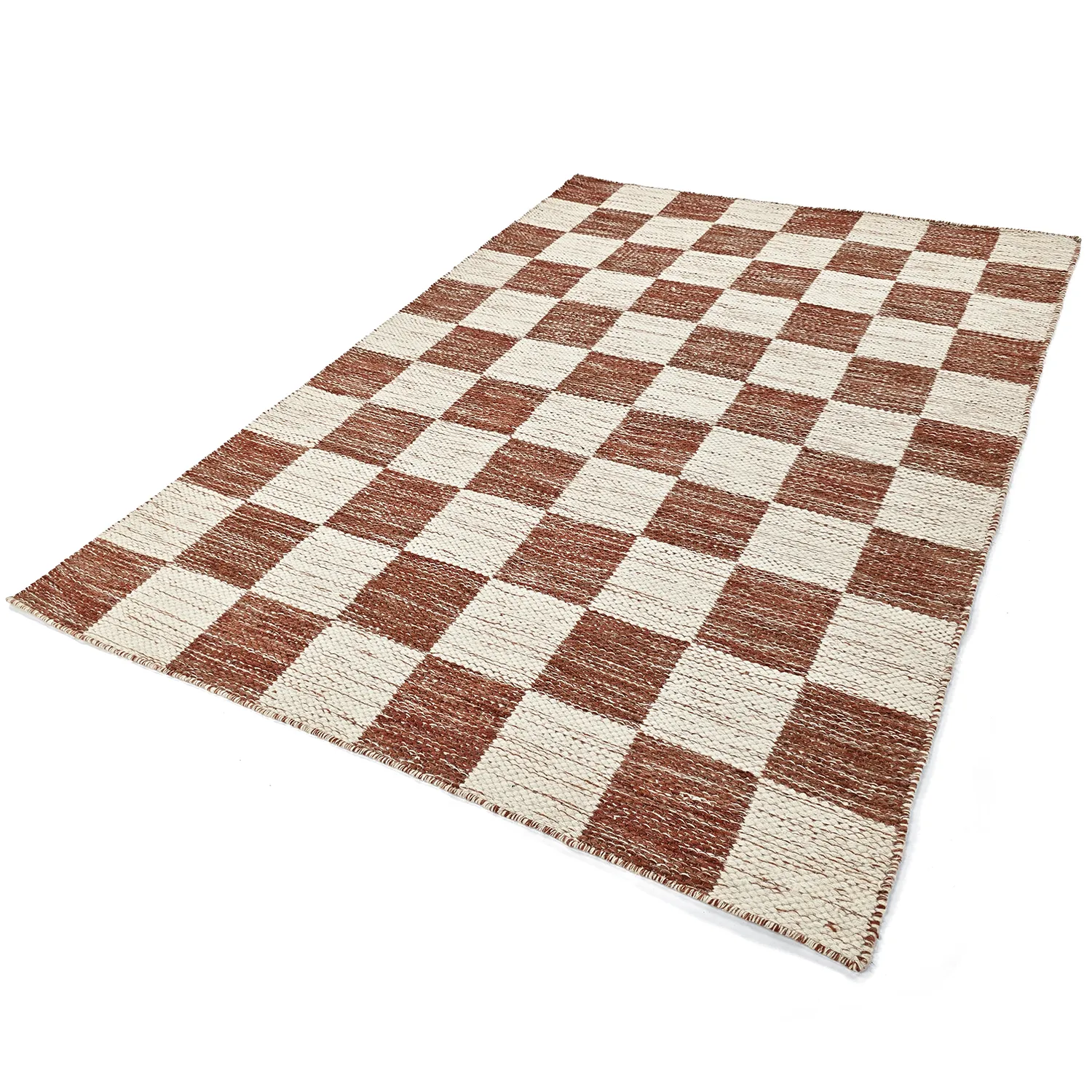 Tapete de lã - Dundee (vermelho/branco)