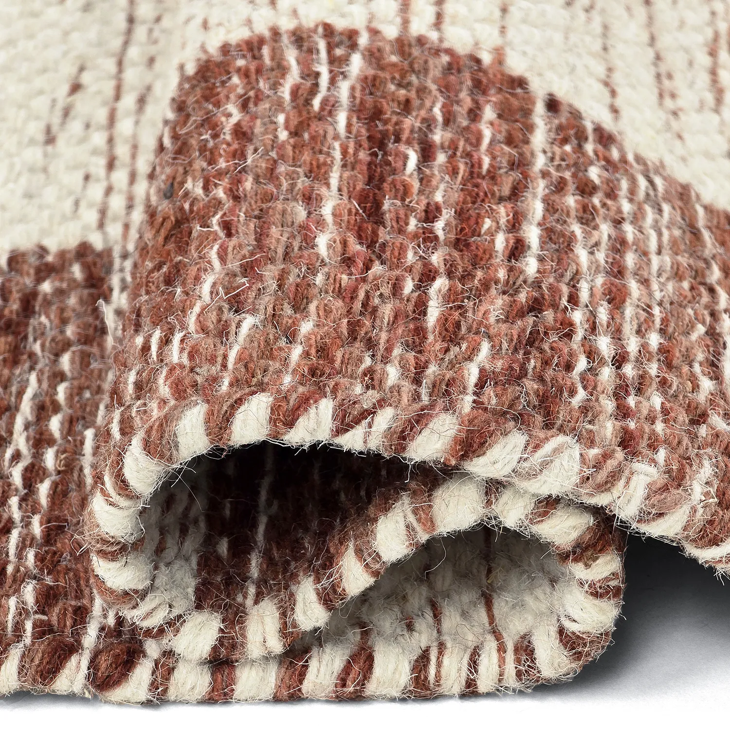 Tapete de lã - Dundee (vermelho/branco)