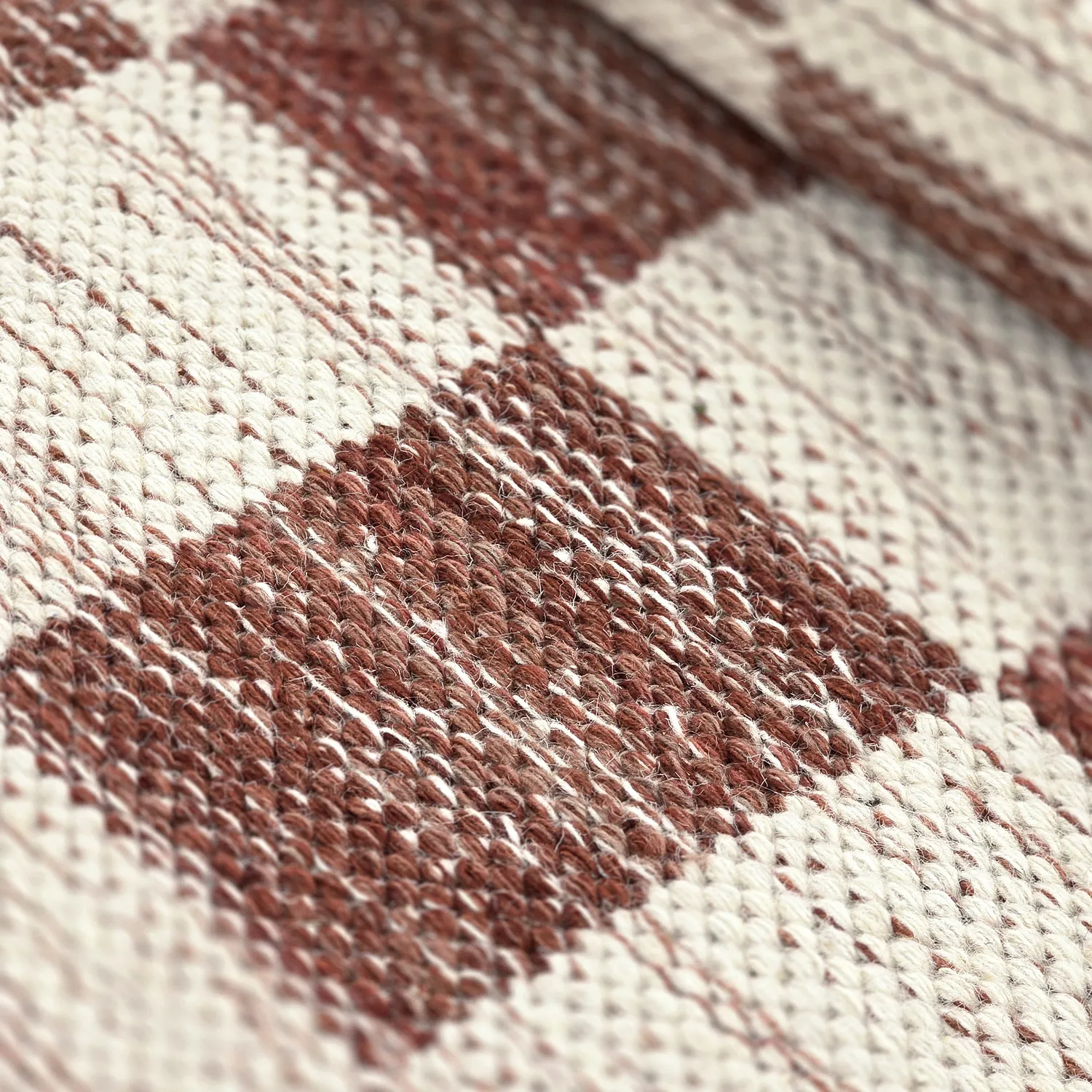 Tapete de lã - Dundee (vermelho/branco)