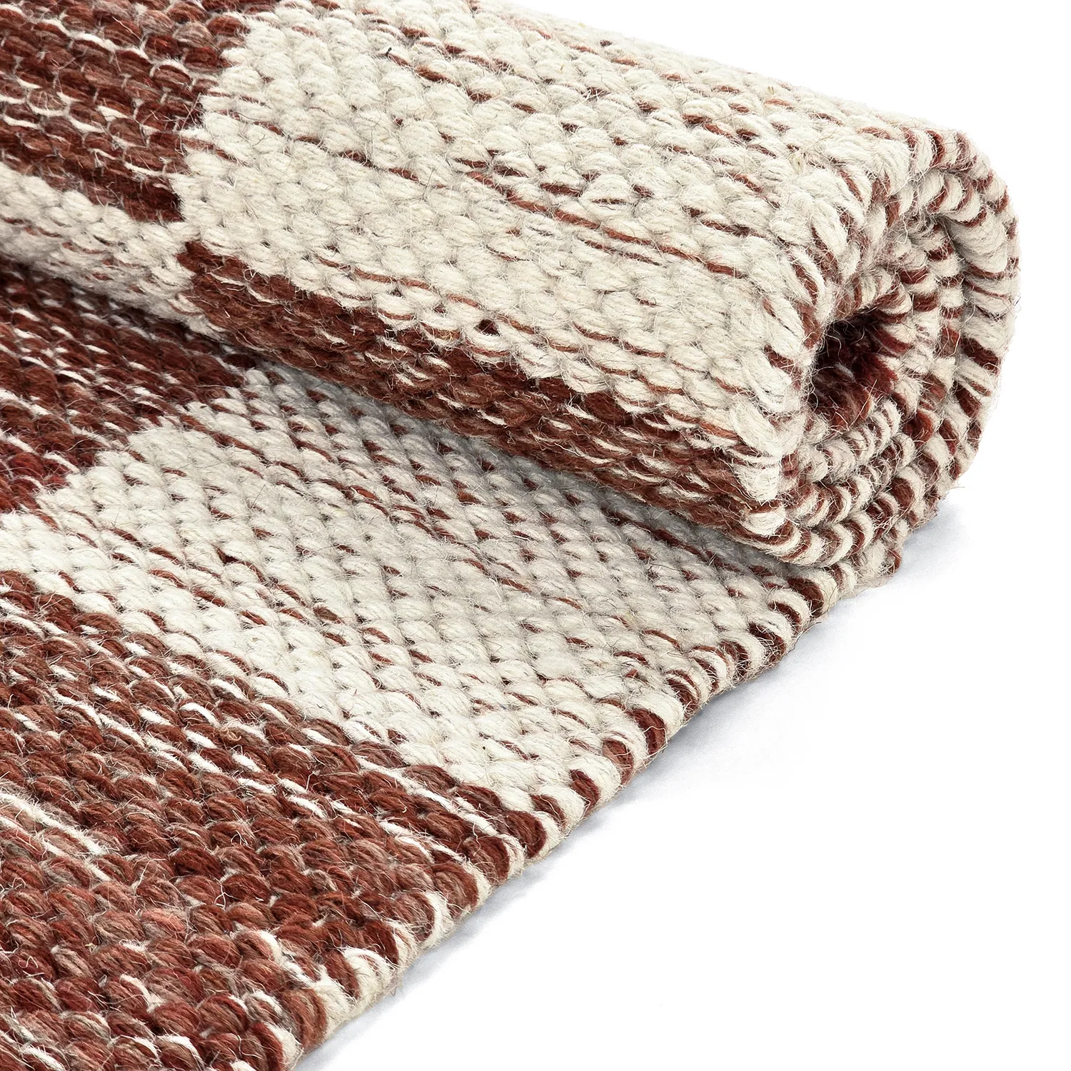 Tapete de lã - Dundee (vermelho/branco)