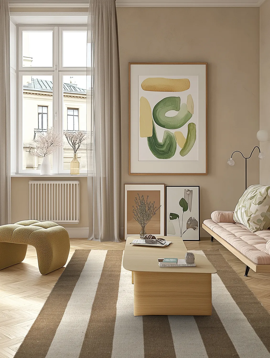 Tapete de lã - Garine (marrom/bege)