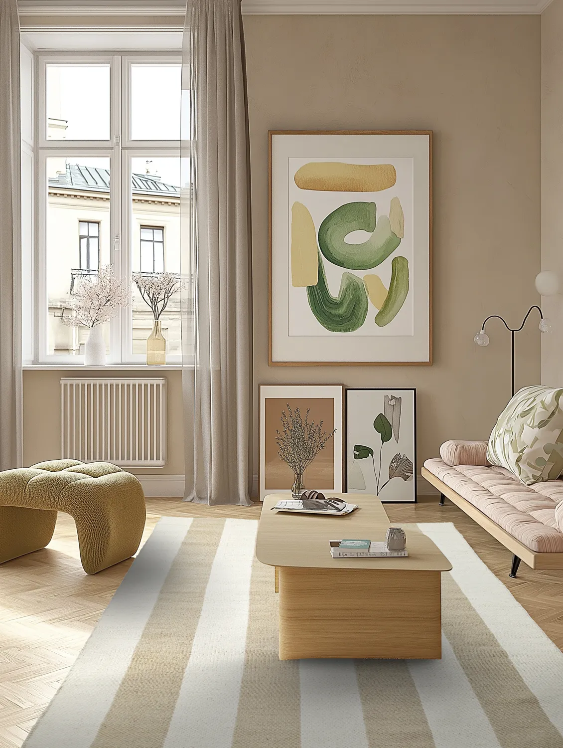 Tapete de lã - Garine (off white/bege)