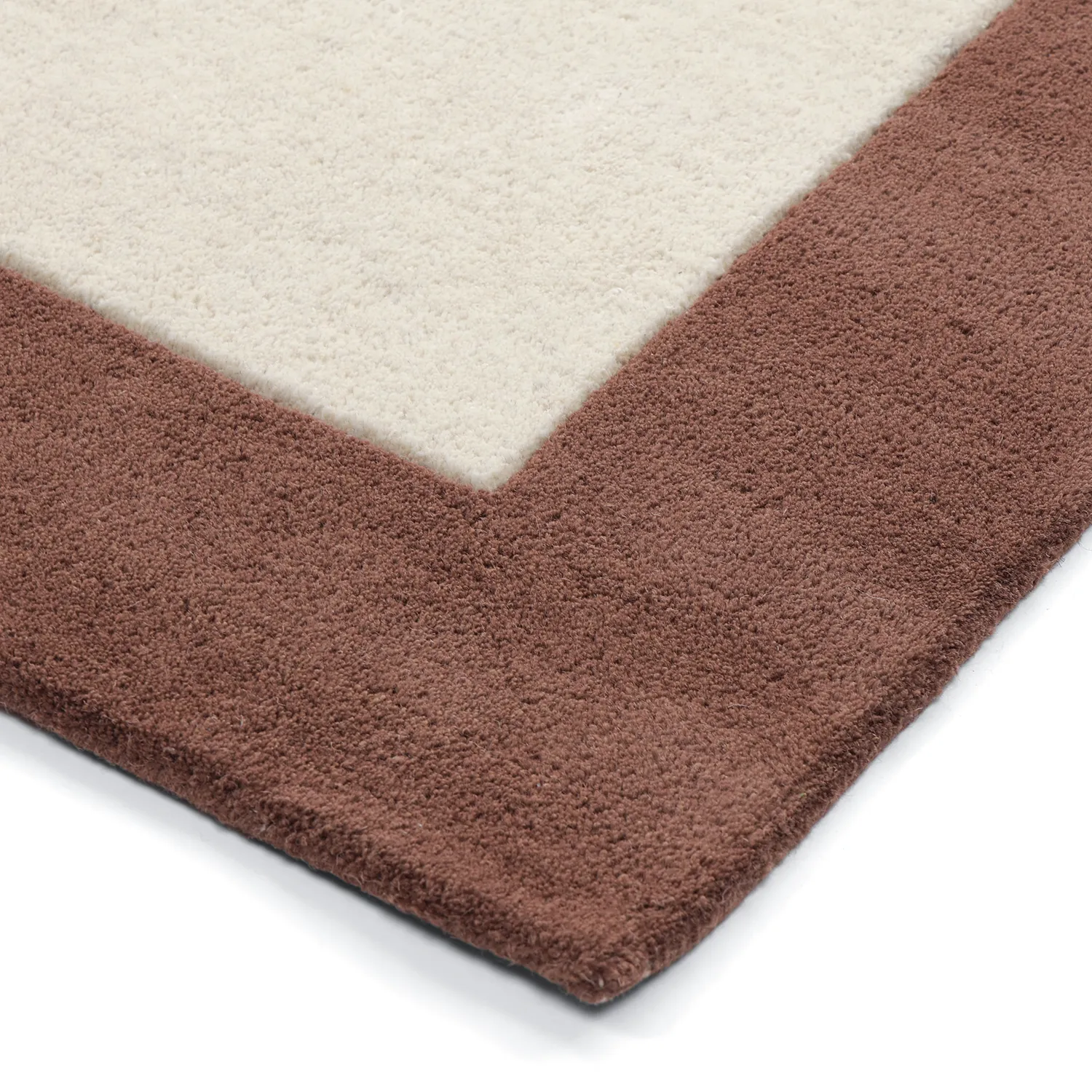 Tapete de lã - Gaya Hand Tufted Wool Premium (creme/castanho)