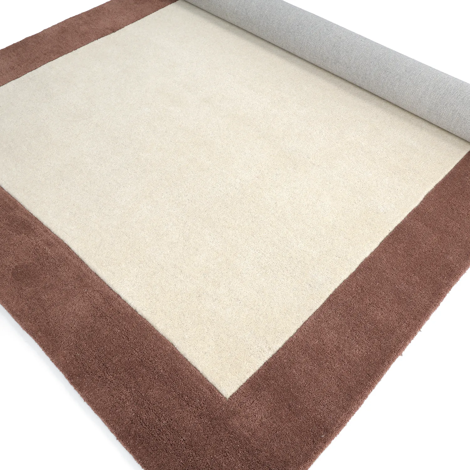 Tapete de lã - Gaya Hand Tufted Wool Premium (creme/castanho)