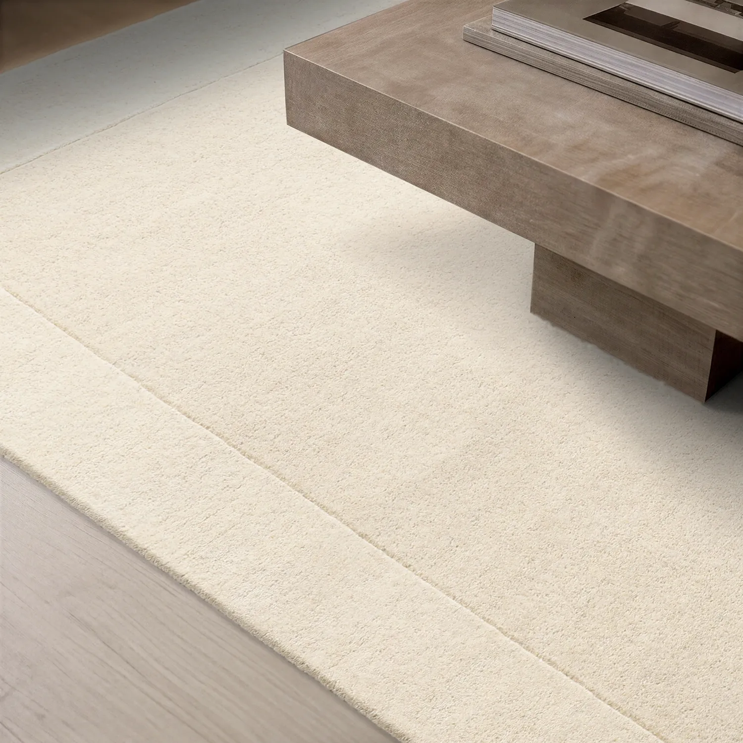 Tapete de lã - Gaya Hand Tufted Wool Premium (creme/branco)