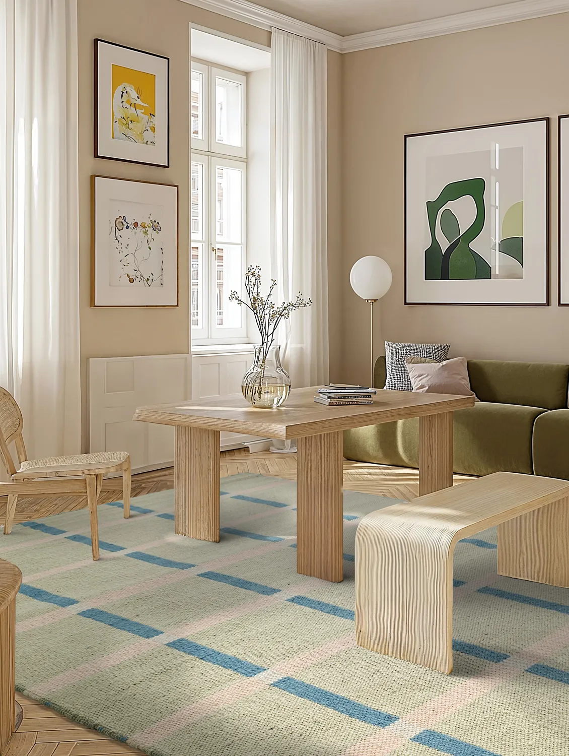 Tapete de lã - Gingham (no. 1)