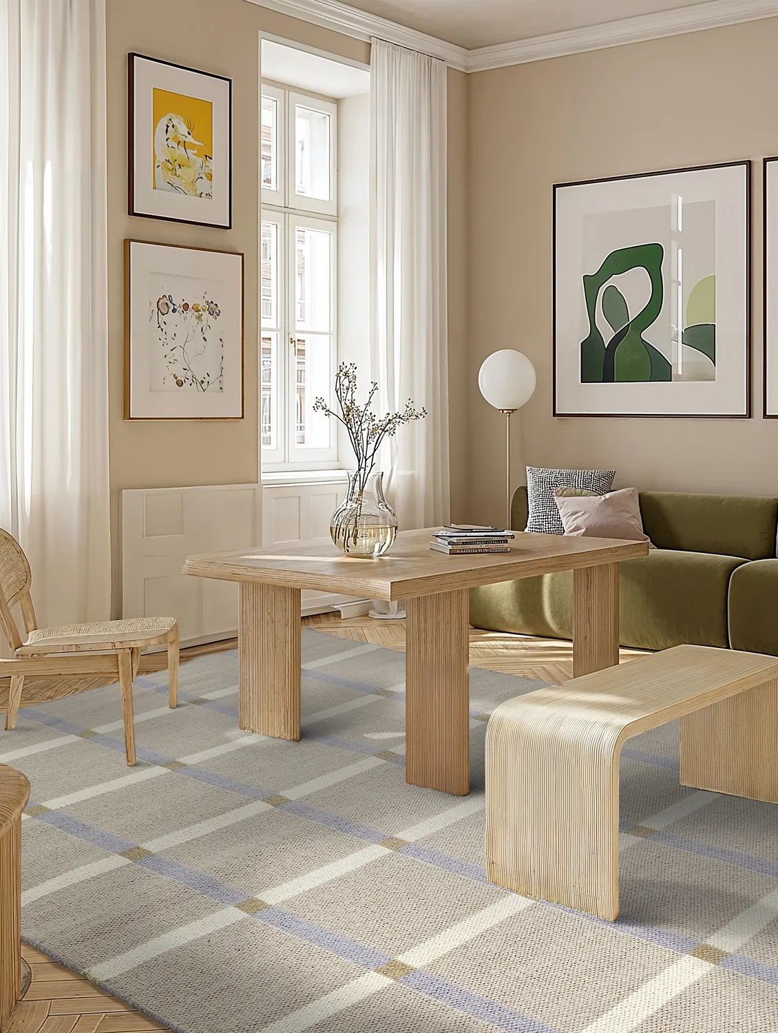 Tapete de lã - Gingham (no. 5)