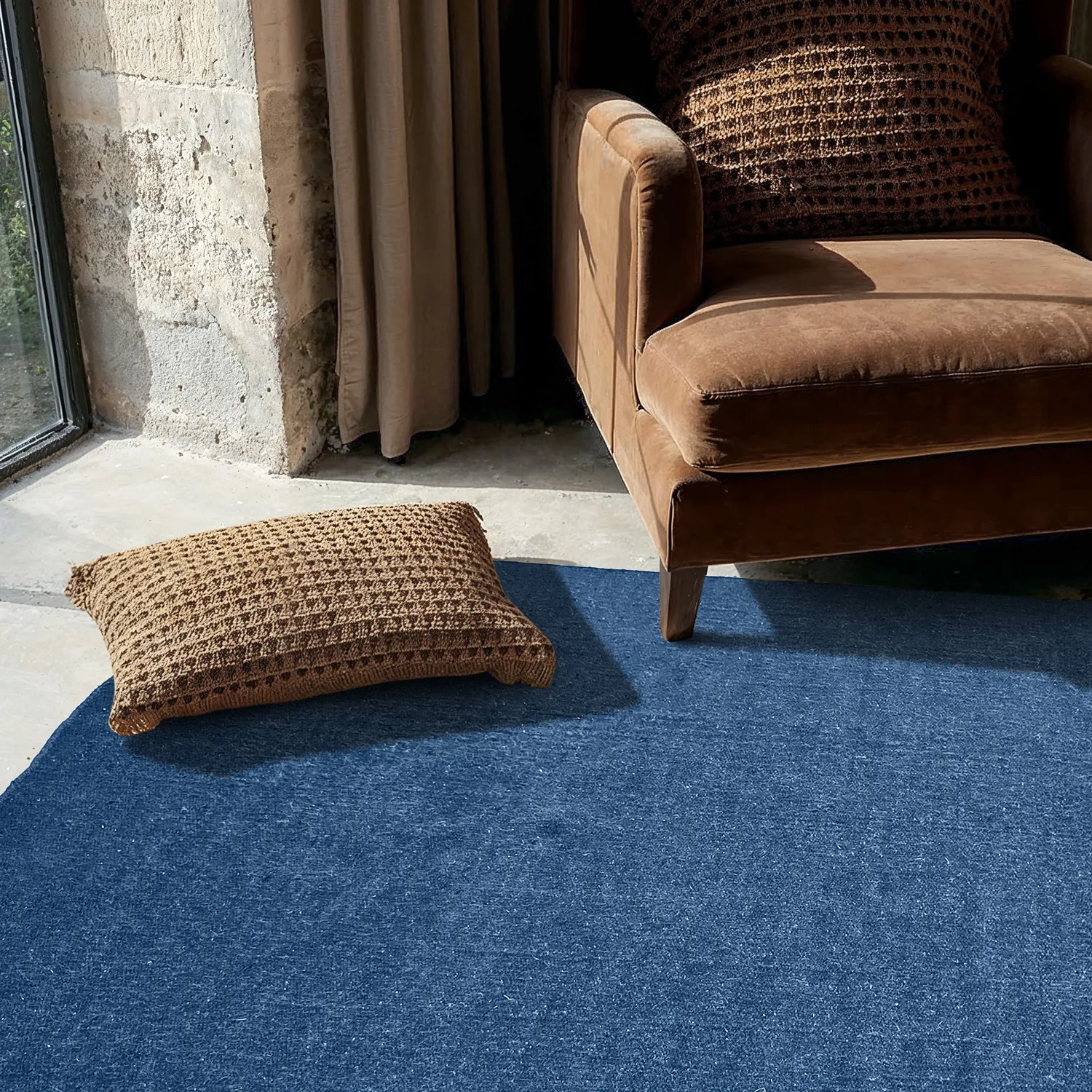 Tapete de lã - Hamilton (azul-marinho)