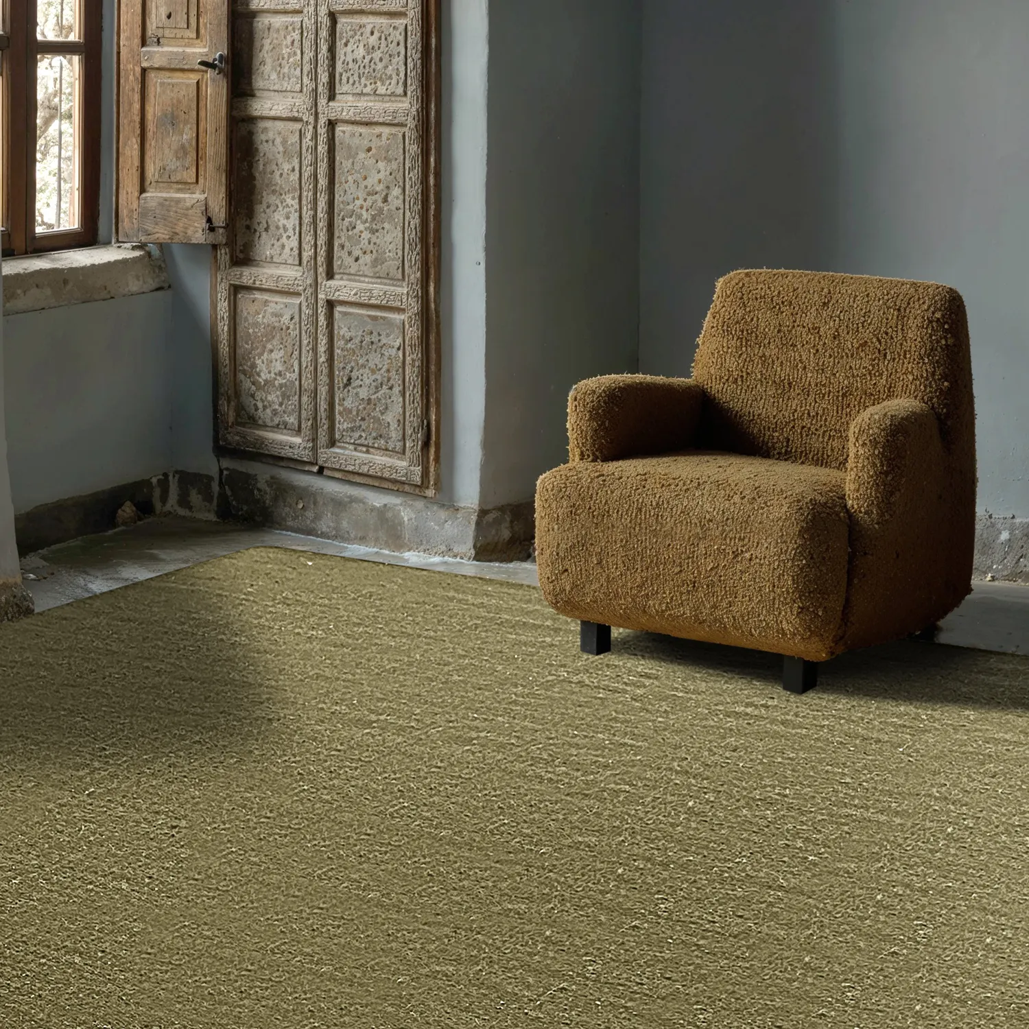 Tapete de lã - Hamilton (verde musgo)