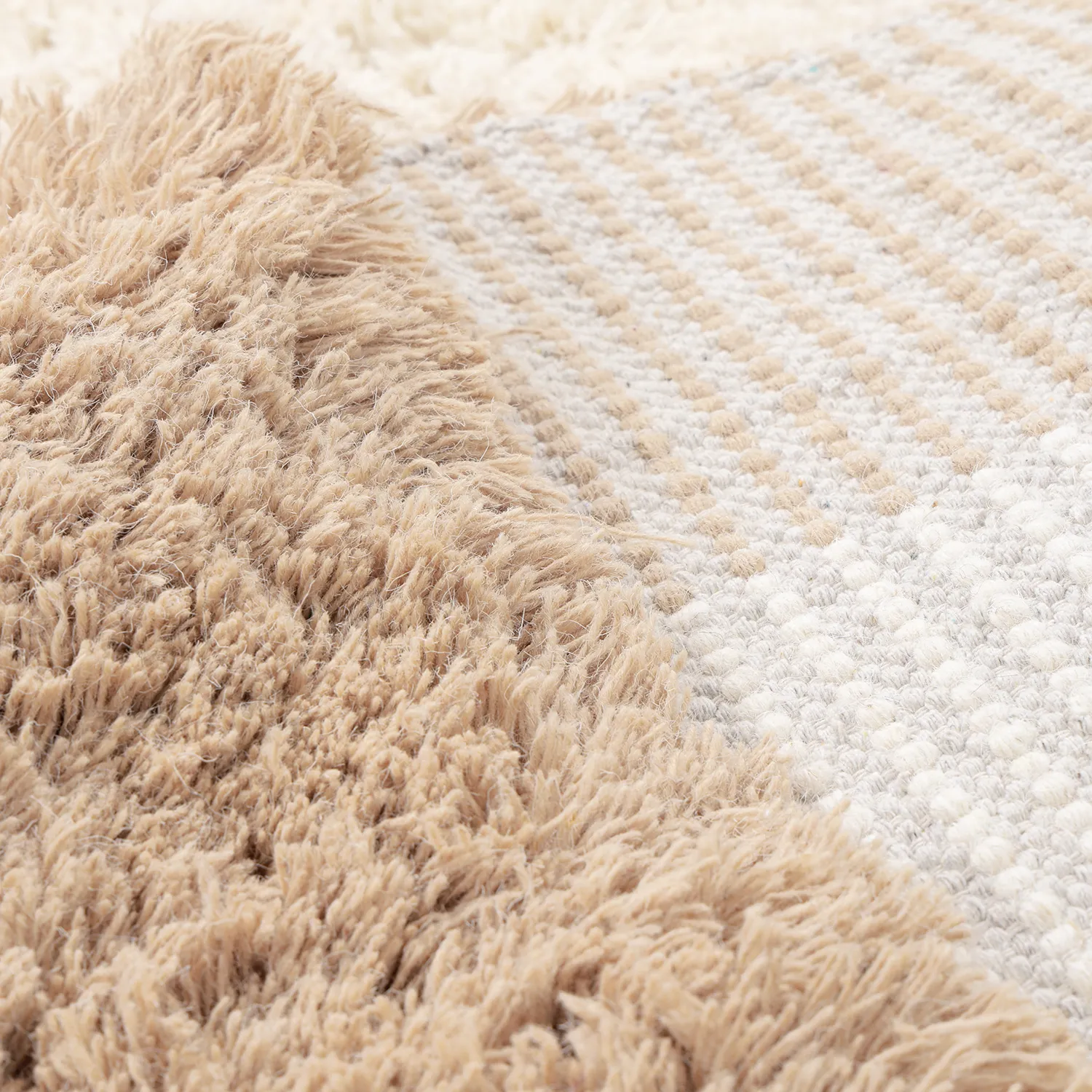 Tapete de lã - Khenifra Handknot Wool Premium (creme/bege)
