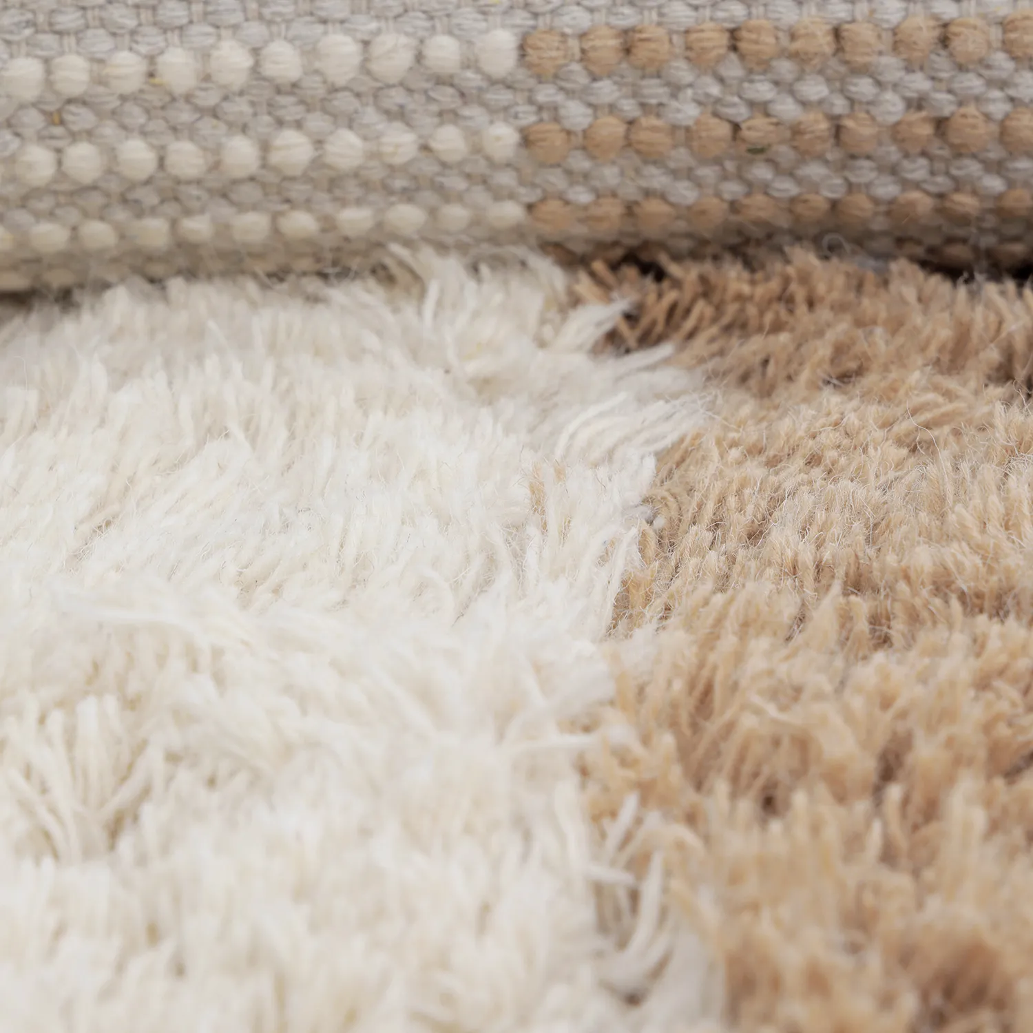 Tapete de lã - Khenifra Handknot Wool Premium (creme/bege)