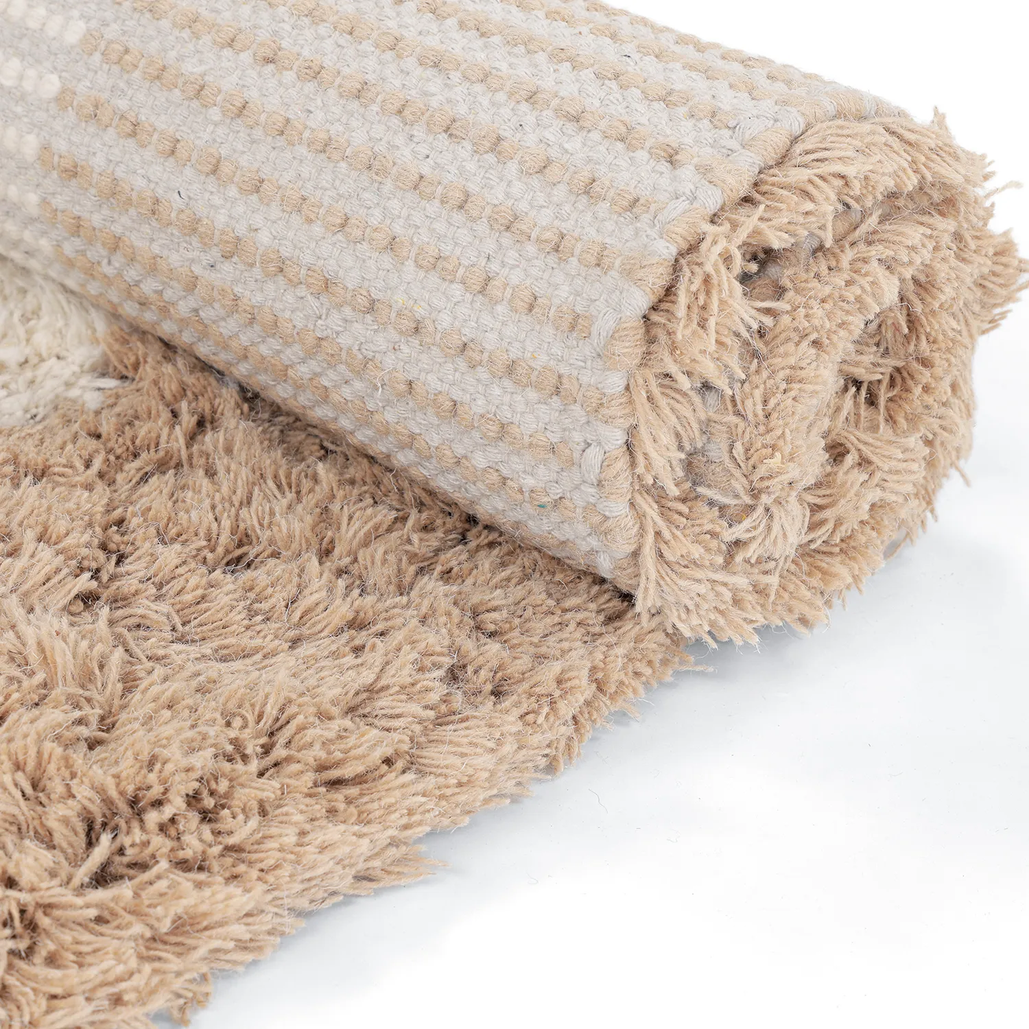 Tapete de lã - Khenifra Handknot Wool Premium (creme/bege)