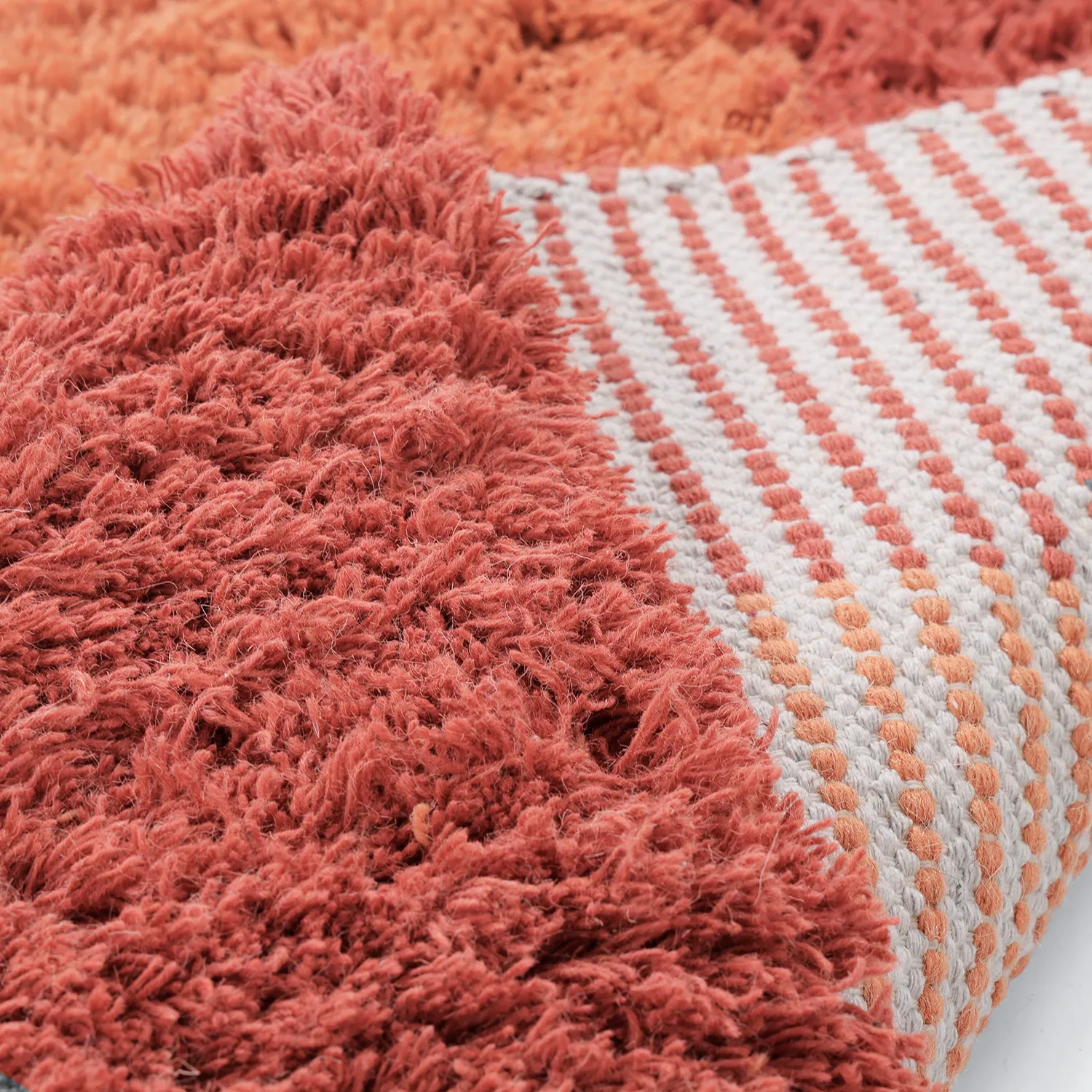 Tapete de lã - Khenifra Handknot Wool Premium (laranja/vermelho)