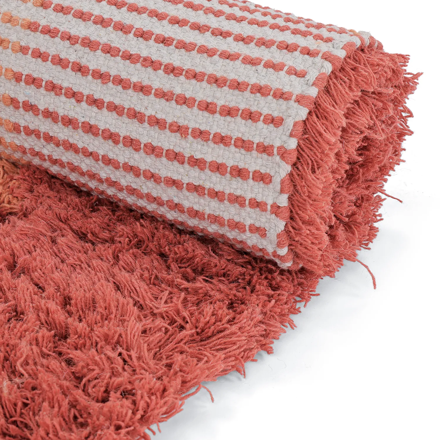 Tapete de lã - Khenifra Handknot Wool Premium (laranja/vermelho)